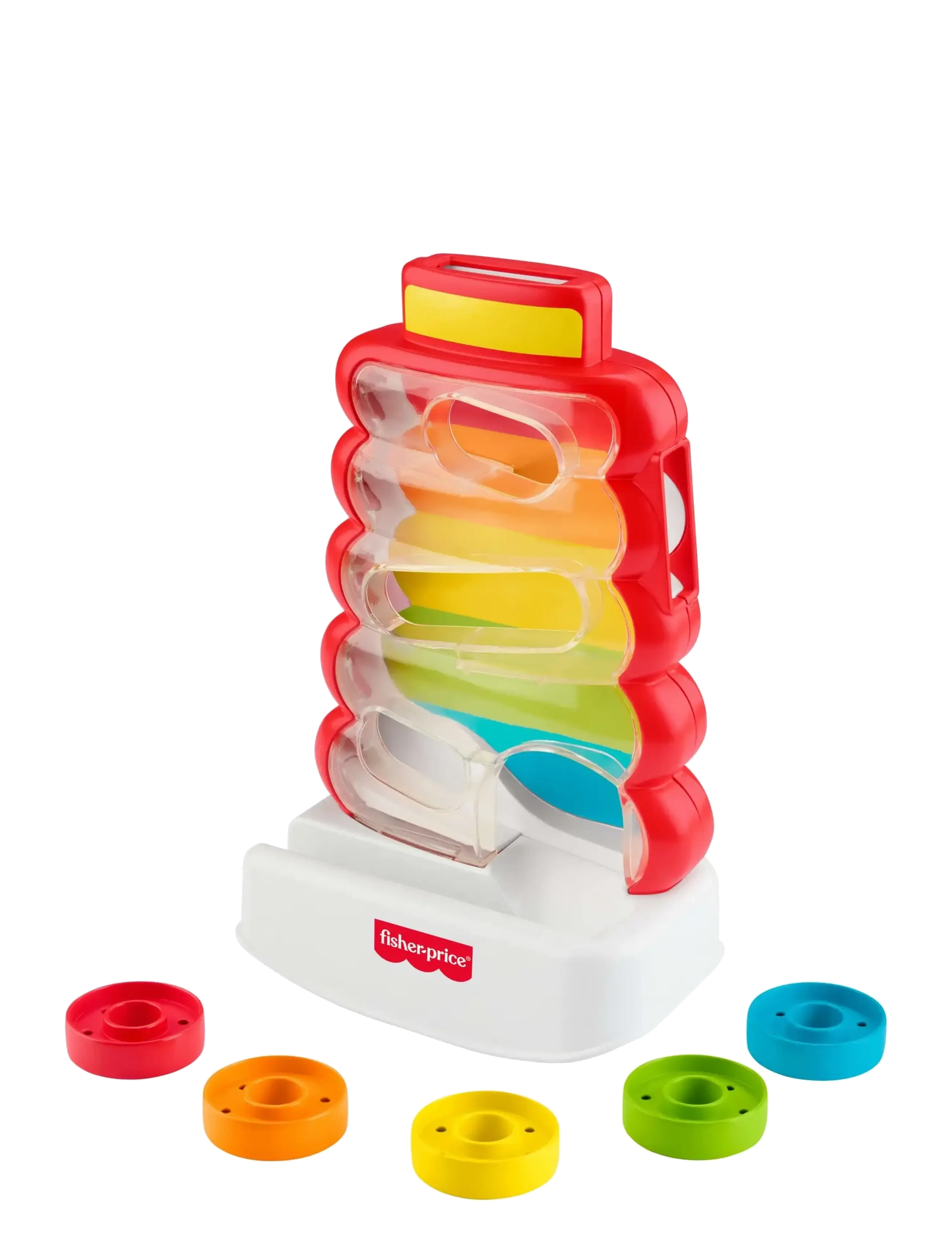 Fisher-Price Drop Through Rock-a-Stack Baby & Toddler Developmental Activity Toy, 5 Coins - Inspiration - MULTICOLOR / multi