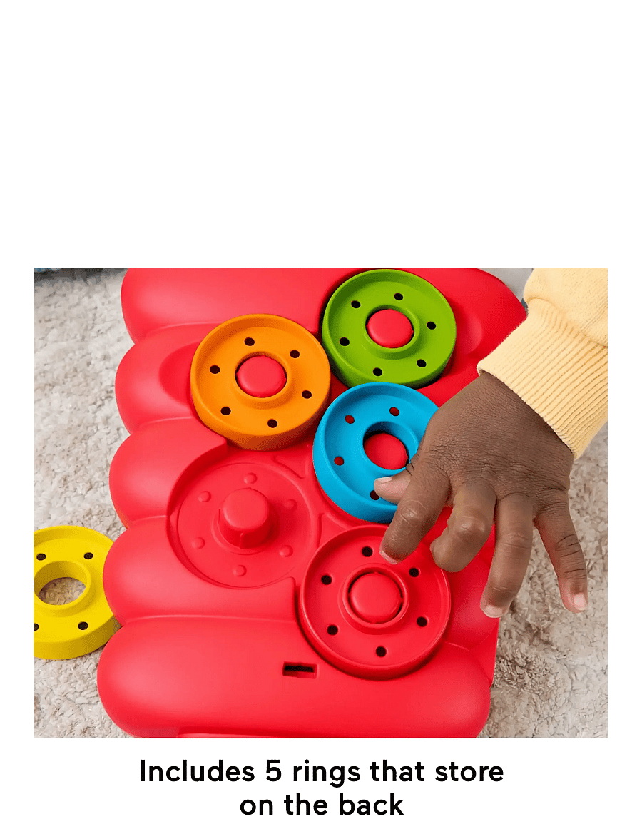Fisher-Price - Drop Through Rock-a-Stack Baby & Toddler Developmental Activity Toy, 5 Coins - multicolor - 2