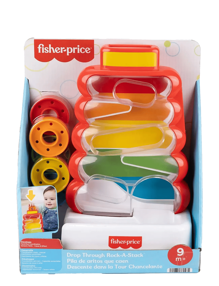 Fisher-Price - Drop Through Rock-a-Stack Baby & Toddler Developmental Activity Toy, 5 Coins - multicolor - 3