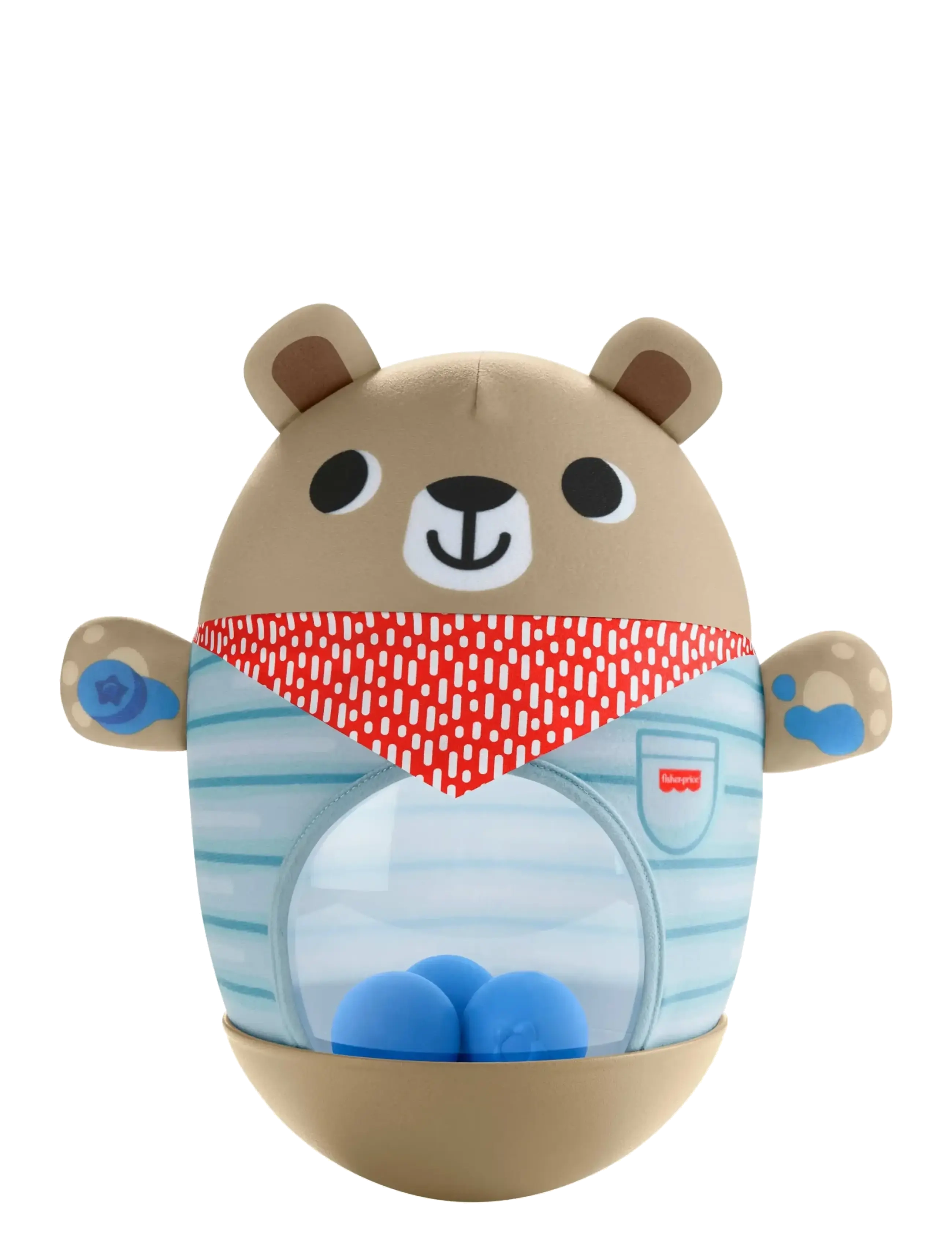 Fisher-Price Friendship Forest Bat & Wobble Inflatable Bear Roly-Poly Activity Toy For Baby, Stuffed Dyr, Multi/mønstret, Str: ONE SIZE