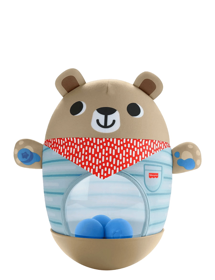 Fisher-Price - Friendship Forest Bat & Wobble Inflatable Bear Roly-Poly Activity Toy for Baby - pliušiniai gyvūnai - multicolor - 1