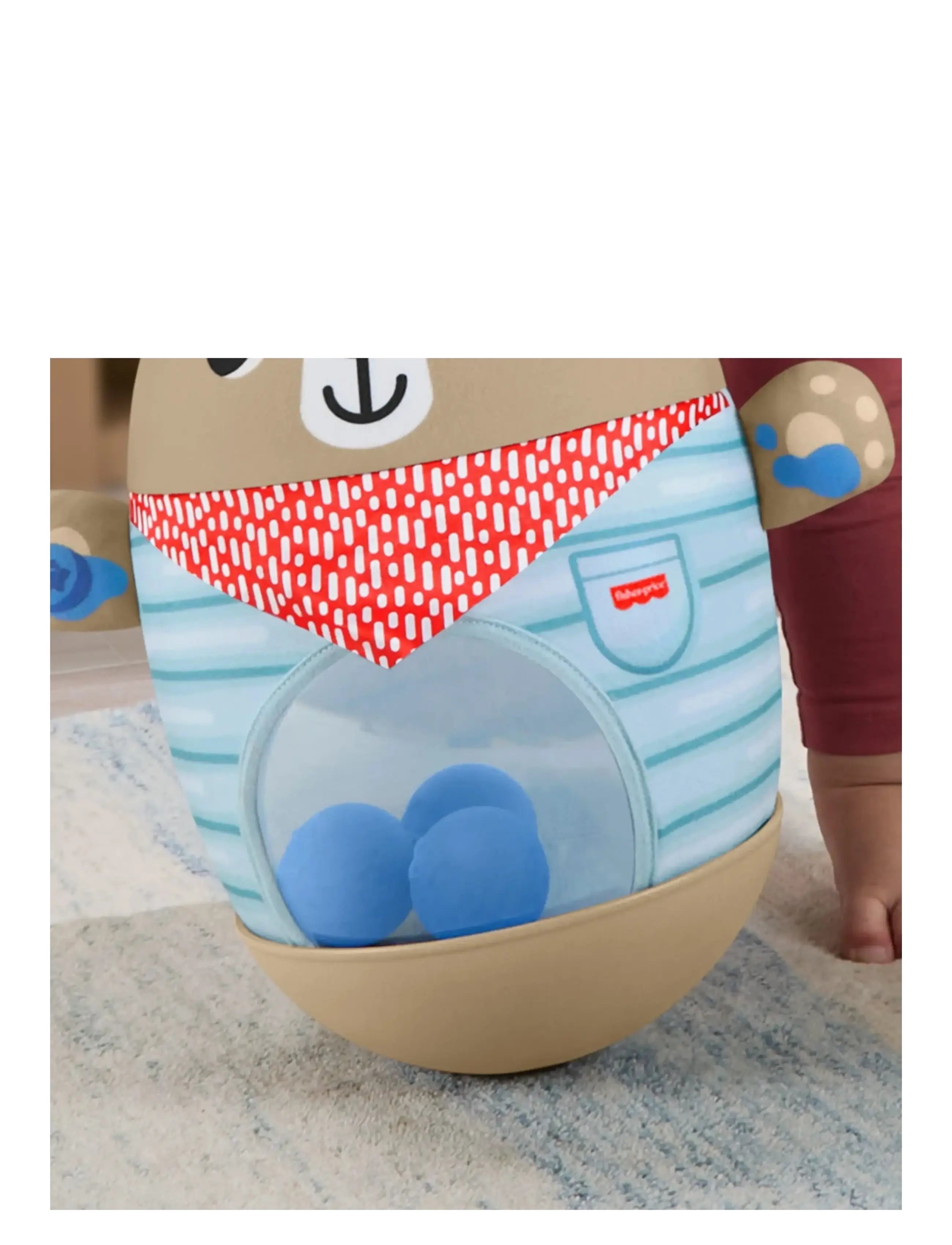 Fisher-Price - Friendship Forest Bat & Wobble Inflatable Bear Roly-Poly Activity Toy for Baby - pliušiniai gyvūnai - multicolor - 2