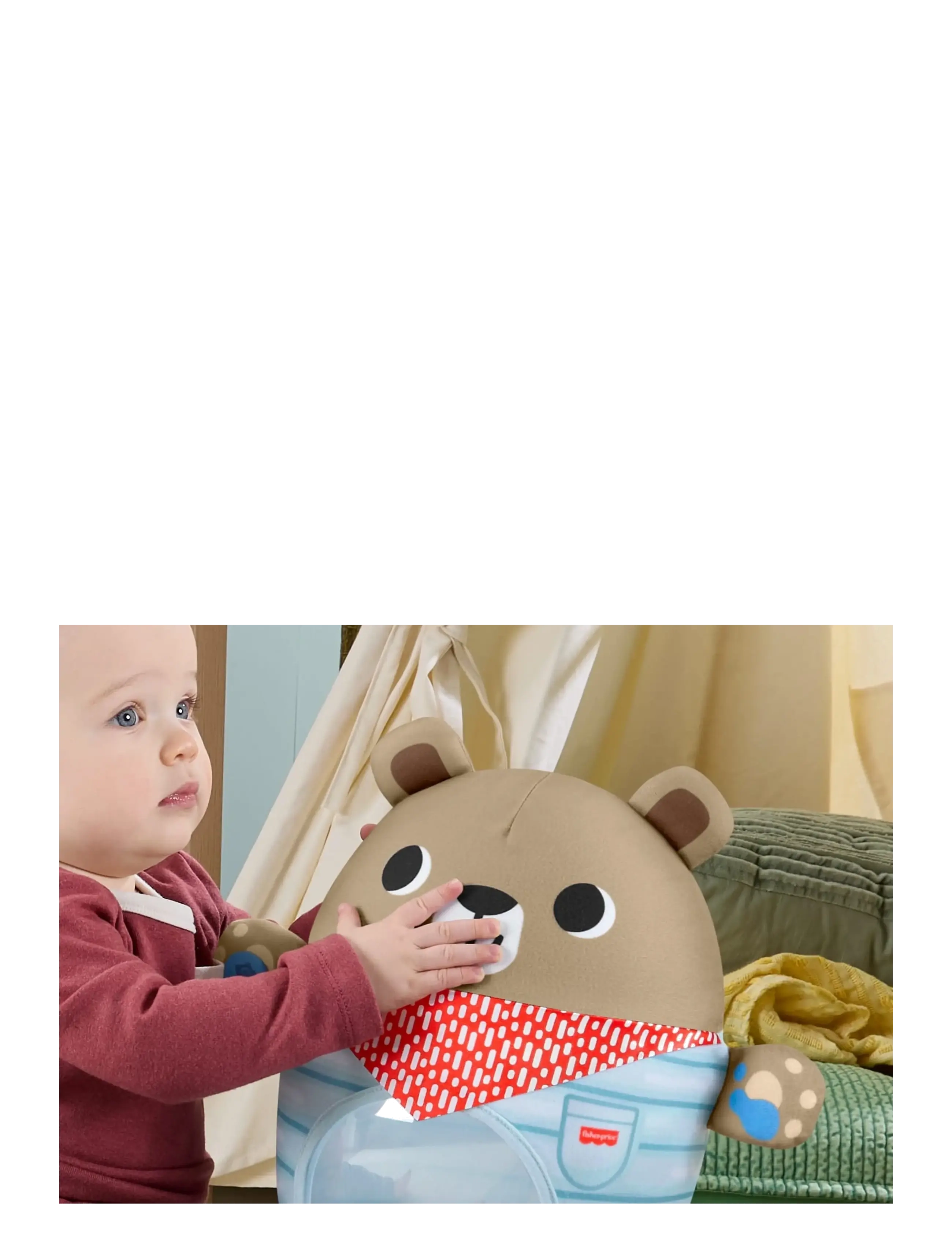 Fisher-Price - Friendship Forest Bat & Wobble Inflatable Bear Roly-Poly Activity Toy for Baby - pliušiniai gyvūnai - multicolor - 4