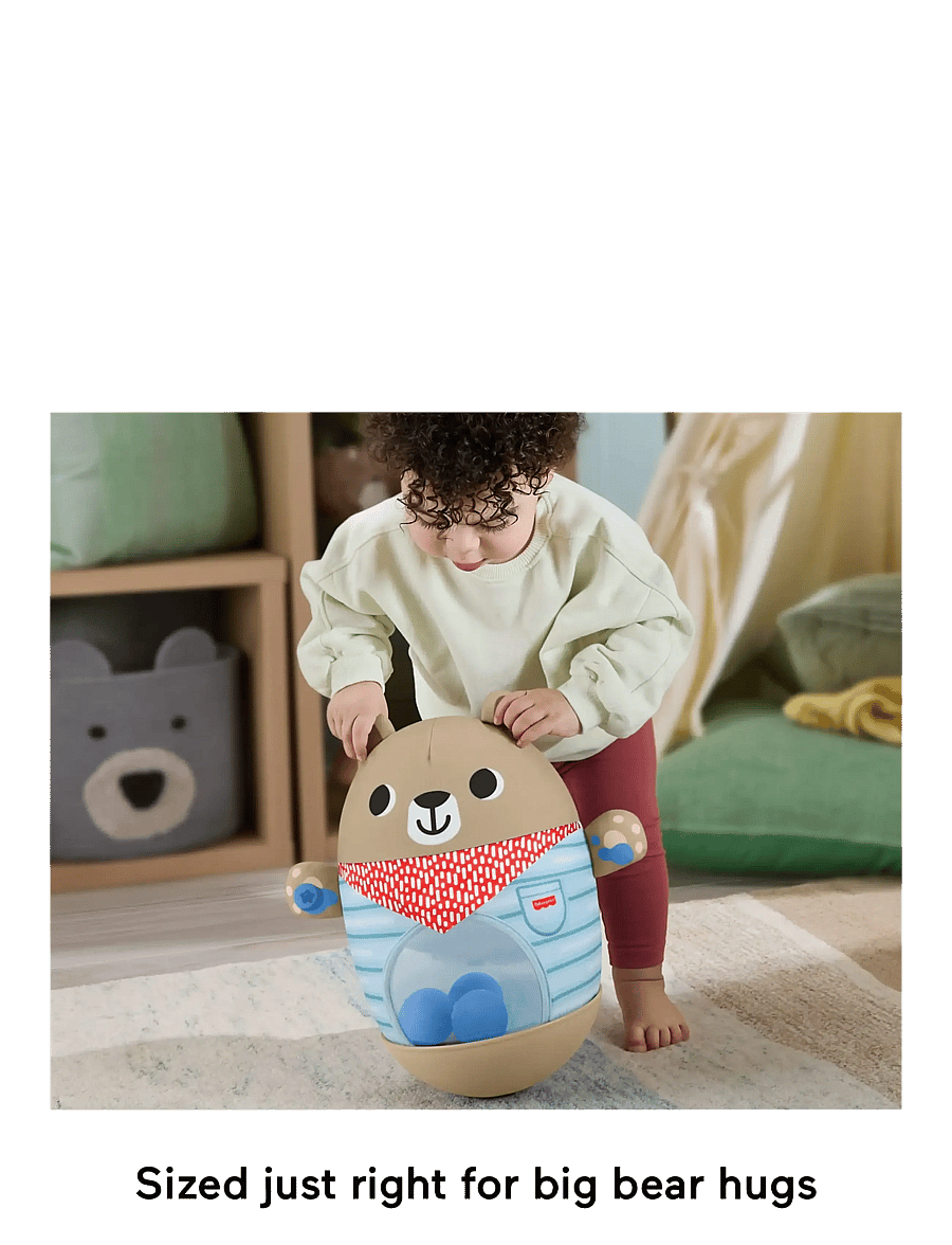 Fisher-Price - Friendship Forest Bat & Wobble Inflatable Bear Roly-Poly Activity Toy for Baby - geschenke unter 50€ - multicolor - 5
