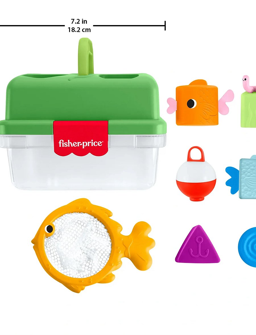Fisher-Price - Friendship Forest Sort & Store Tackle Box Baby Toy with 6 Shape Blocks & Fishing Net - sortierspiel - multicolor - 0