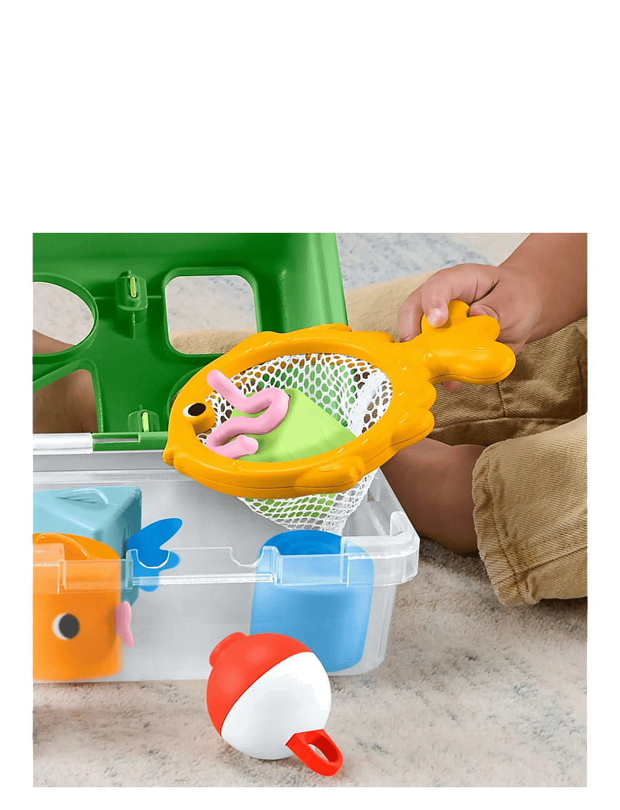 Fisher-Price - Friendship Forest Sort & Store Tackle Box Baby Toy with 6 Shape Blocks & Fishing Net - sortierspiel - multicolor - 4