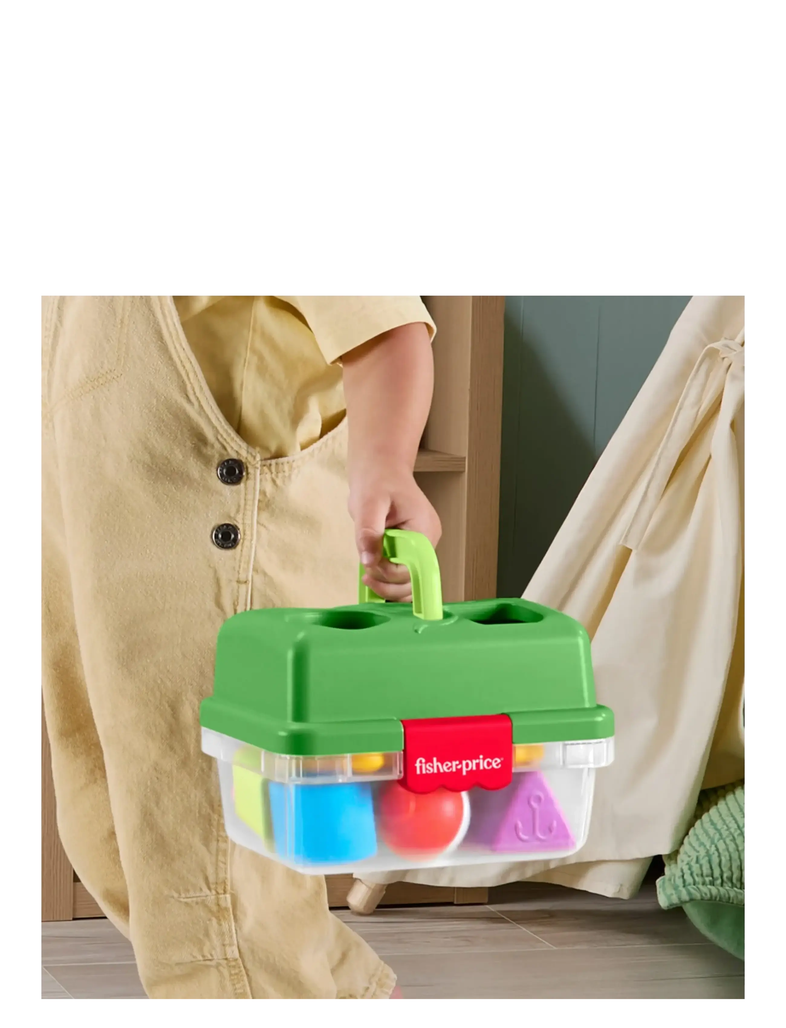 Fisher-Price - Friendship Forest Sort & Store Tackle Box Baby Toy with 6 Shape Blocks & Fishing Net - putteboks - multicolor - 5