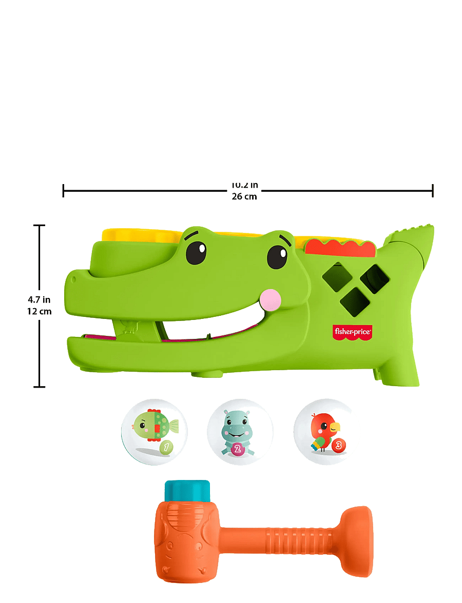 Fisher-Price - Fisher-Price Sit & Tap Rolligator - hammerbrætter - multicolor - 4