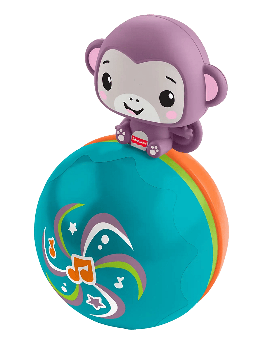 Fisher-Price - Fisher-Price Crawling Musical Purple Monkey - motoriklegetøj - multicolor - 1
