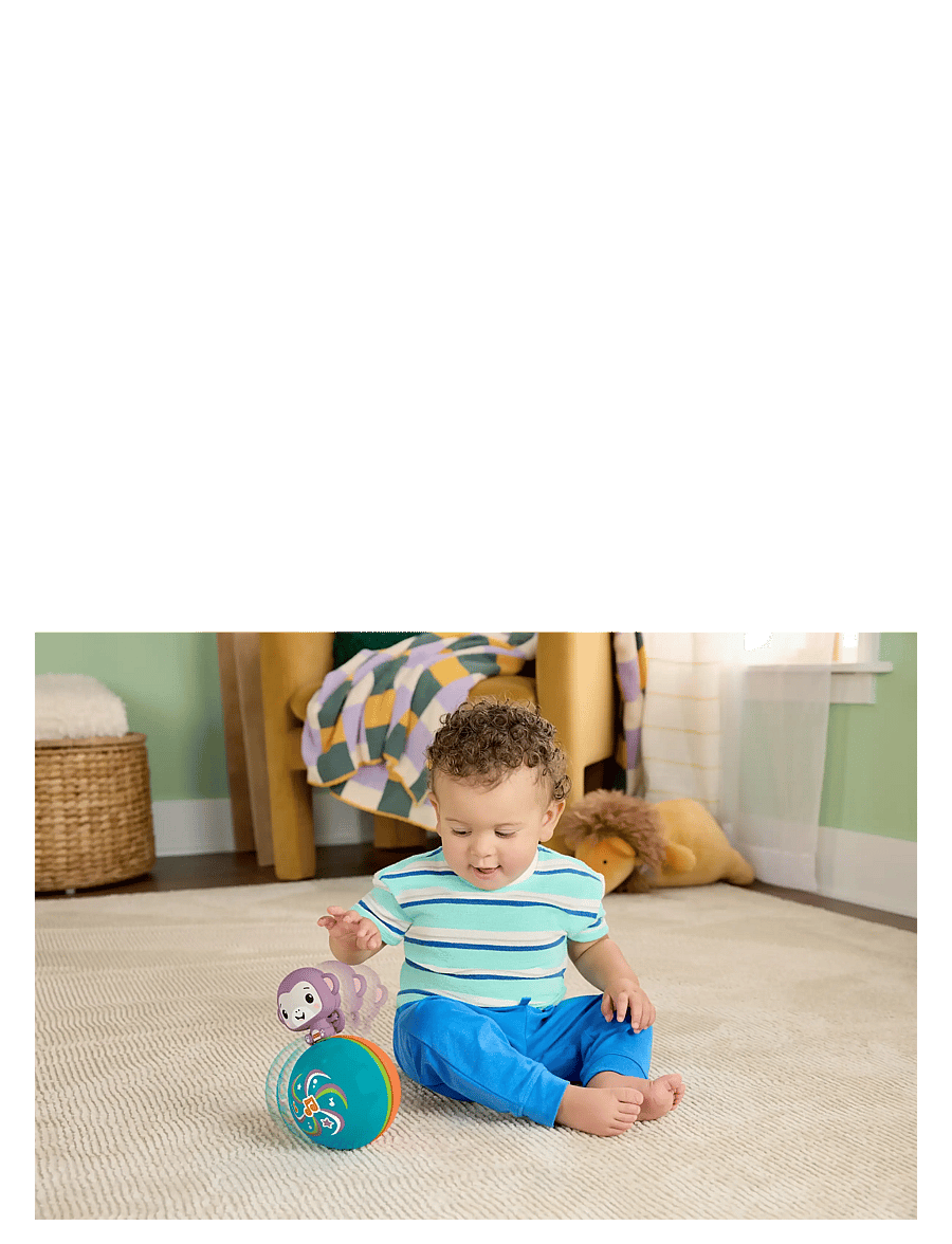 Fisher-Price - Fisher-Price Crawling Musical Purple Monkey - motoriklegetøj - multicolor - 0