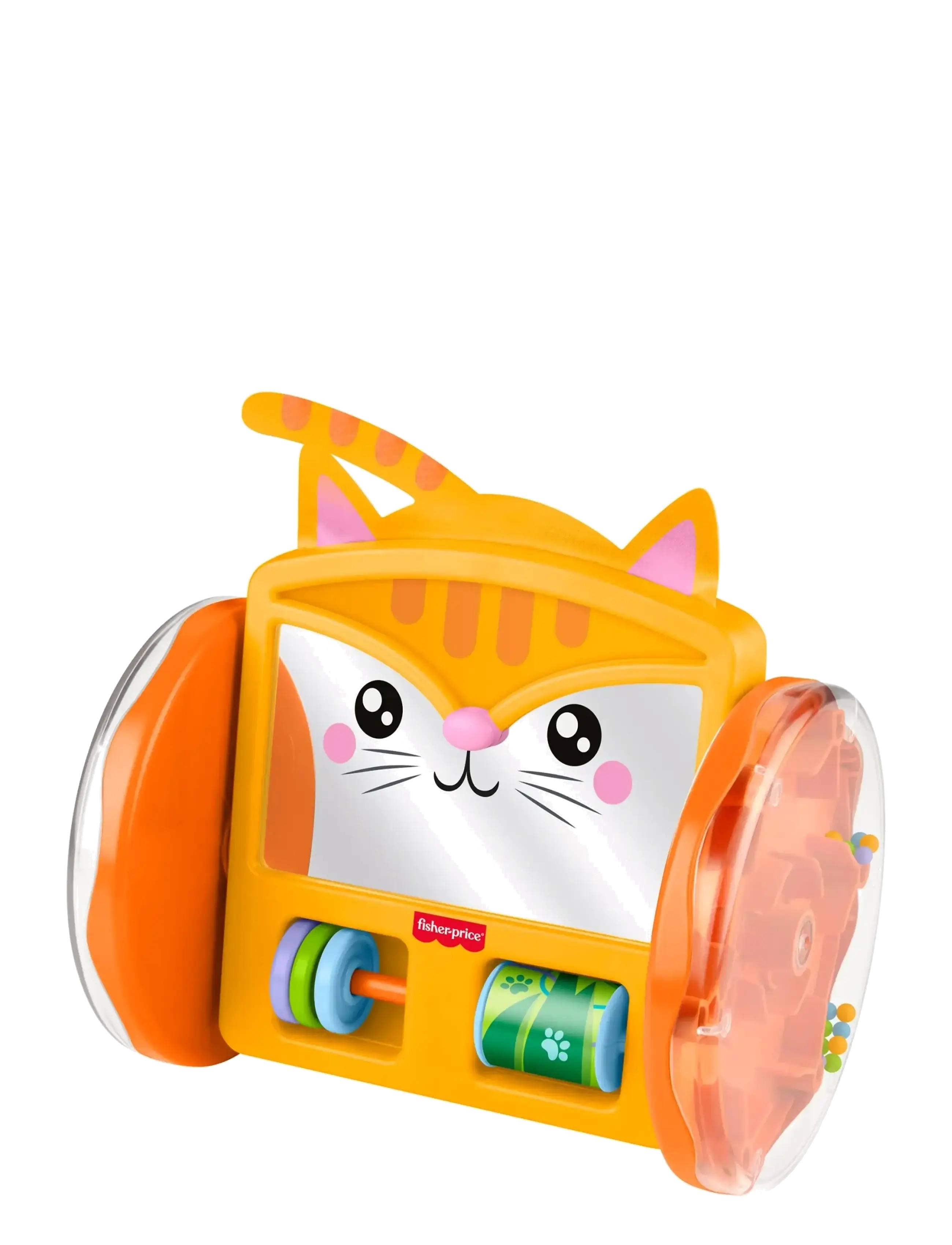 Fisher-Price FP Pets Crawl-After Kitty Mirror, Baby Tummy Time & Crawling Activity Toy - 4 for 3 - MULTICOLOR / orange