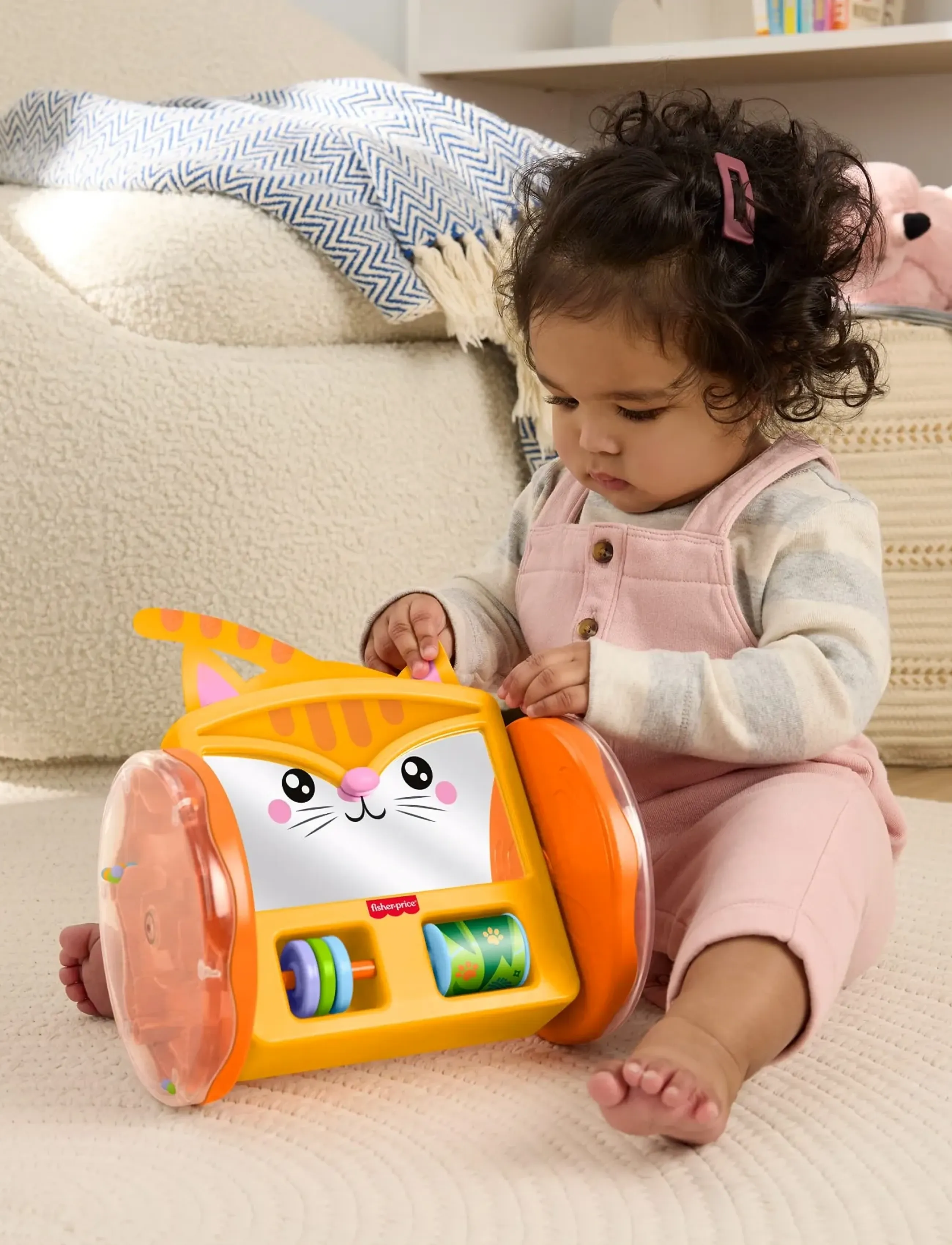 Fisher-Price - FP Pets Crawl-After Kitty Mirror, Baby Tummy Time & Crawling Activity Toy - interaktivt legetøj - multicolor - 4