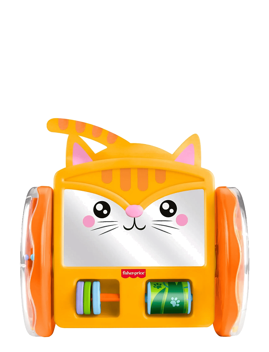 Fisher-Price - FP Pets Crawl-After Kitty Mirror, Baby Tummy Time & Crawling Activity Toy - interaktivt legetøj - multicolor - 2