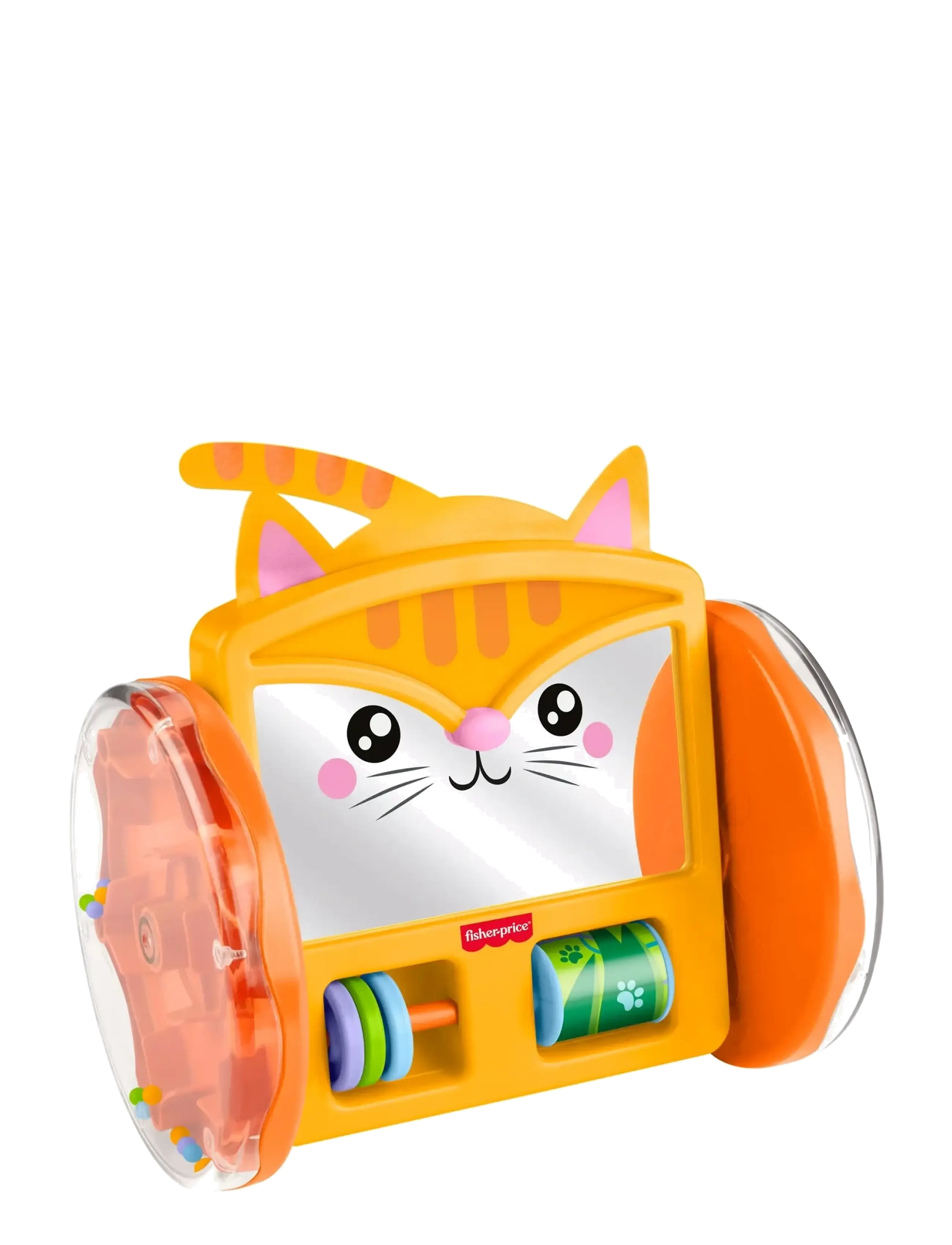 Fisher-Price - FP Pets Crawl-After Kitty Mirror, Baby Tummy Time & Crawling Activity Toy - interaktivt legetøj - multicolor - 3