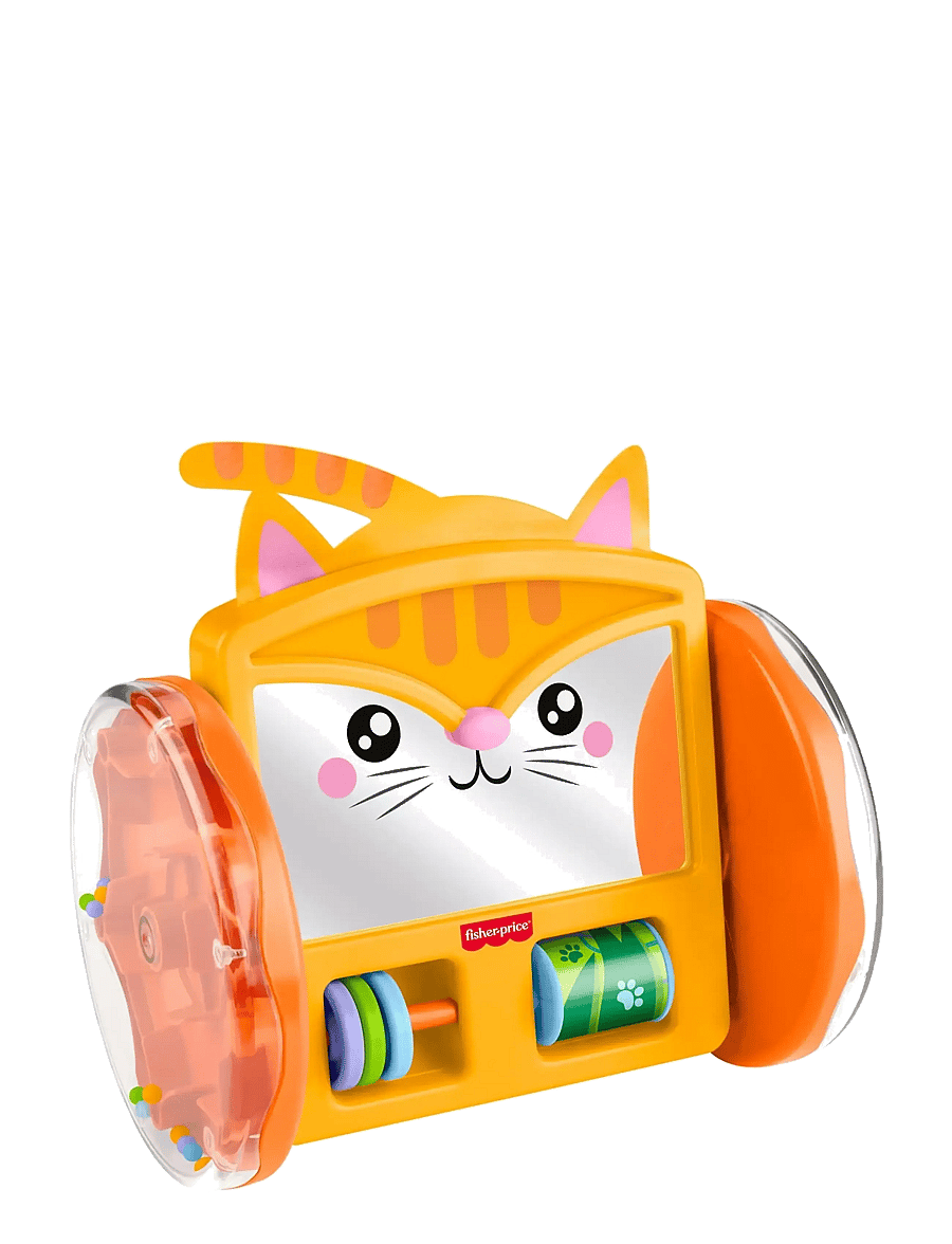 Fisher-Price - FP Pets Crawl-After Kitty Mirror, Baby Tummy Time & Crawling Activity Toy - interaktivt legetøj - multicolor - 3