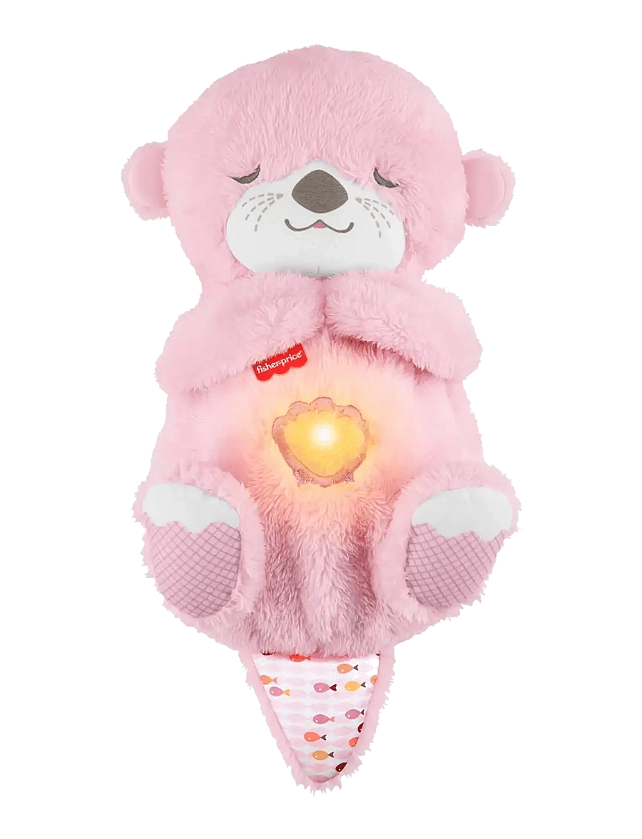 Fisher-Price - Soothe 'n Snuggle Otter, Pink Plush Baby Toy, Sound Machine with Breathing Motion - jouet musical en peluche - multicolor - 2