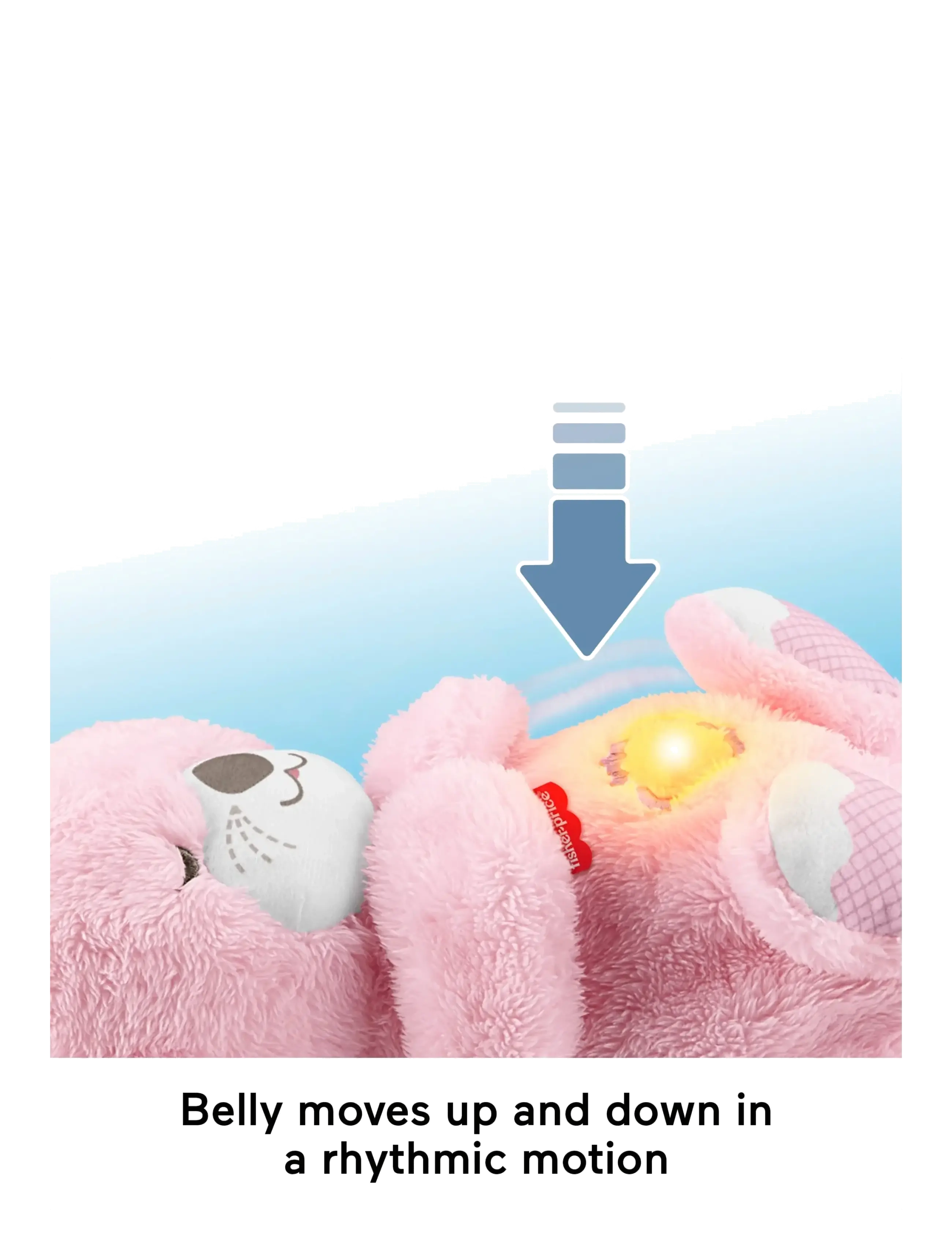 Fisher-Price - Soothe 'n Snuggle Otter, Pink Plush Baby Toy, Sound Machine with Breathing Motion - jouet musical en peluche  - multicolor - 5