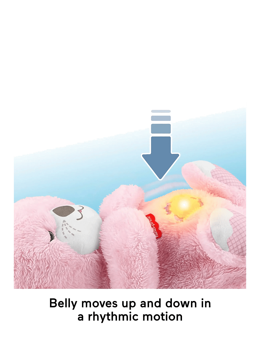 Fisher-Price - Soothe 'n Snuggle Otter, Pink Plush Baby Toy, Sound Machine with Breathing Motion - jouet musical en peluche - multicolor - 5