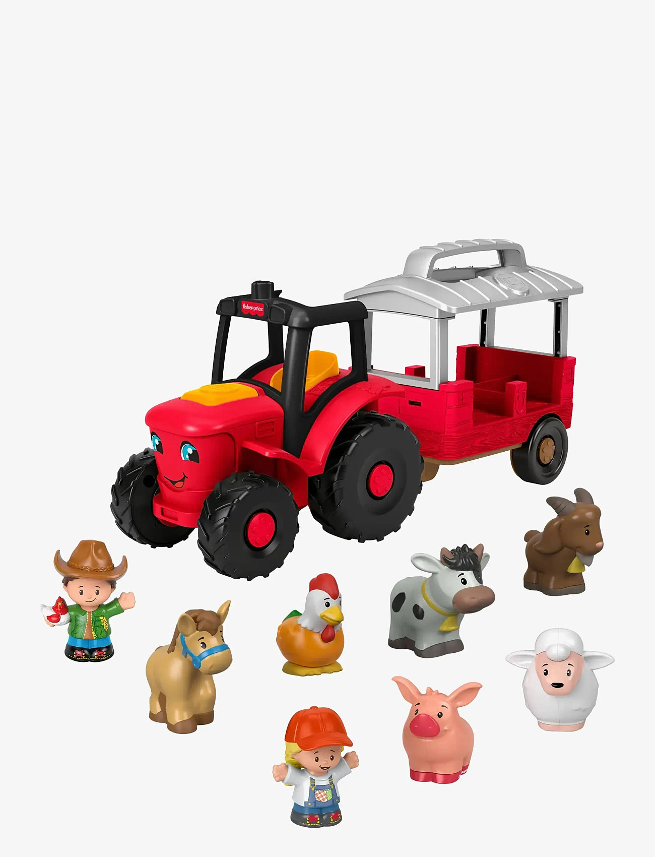 Fisher-Price - Little People Caring for Animals Tractor Gift Set, Musical Farm Truck with Figures - play sets - multicolor - 1