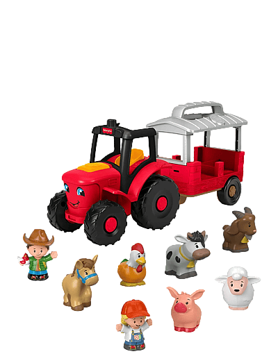 Fisher-Price Little People Caring for Animals Tractor Gift Set, Musical Farm Truck with Figures - - undefined / undefined