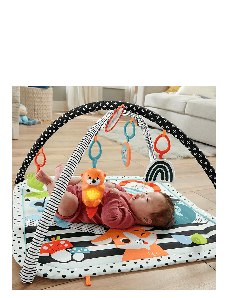 Fisher-Price - 3-in-1 Music Glow & Grow Gym, Baby Playmat with Lights & Newborn Sensory Toys - spielbögen & spielmatten - multicolor - 1