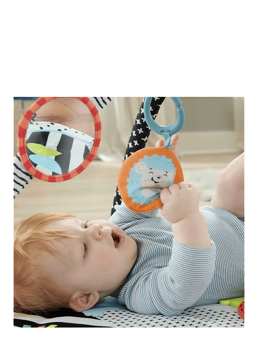 Fisher-Price - 3-in-1 Music Glow & Grow Gym, Baby Playmat with Lights & Newborn Sensory Toys - spielbögen & spielmatten - multicolor - 3
