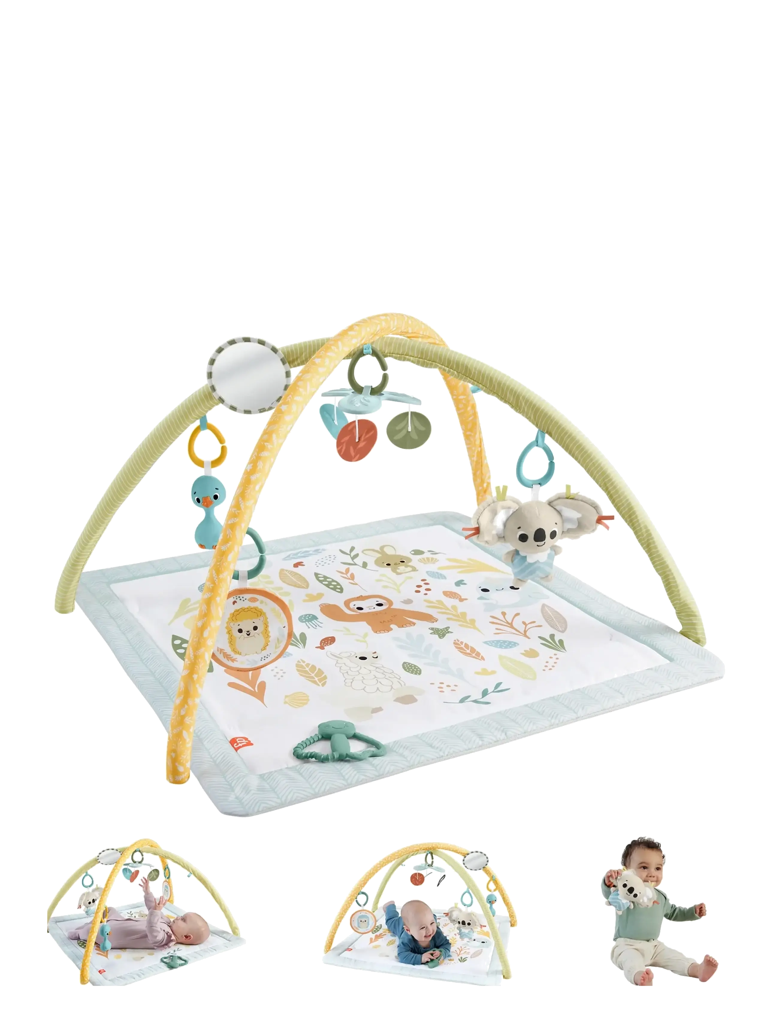 Fisher-Price Simply Senses Newborn Gym Baby Activity Mat With 6 Sensory Spielzeug, One Size, Mehrfarbig/gemustert - Gyms, Kinder