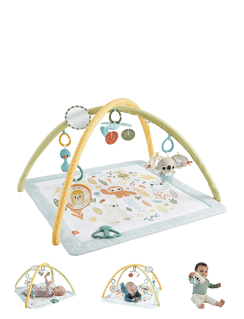 Fisher-Price - Simply Senses Newborn Gym Baby Activity Mat with 6 Sensory Toys - spielbögen - multi color - 0