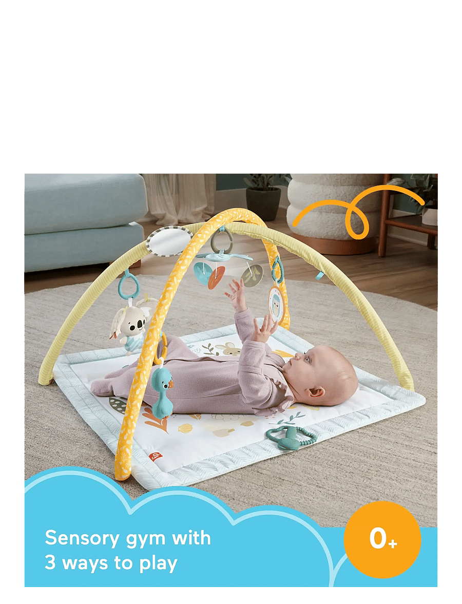 Fisher-Price - Simply Senses Newborn Gym Baby Activity Mat with 6 Sensory Toys - spielbögen & spielmatten - multi color - 2