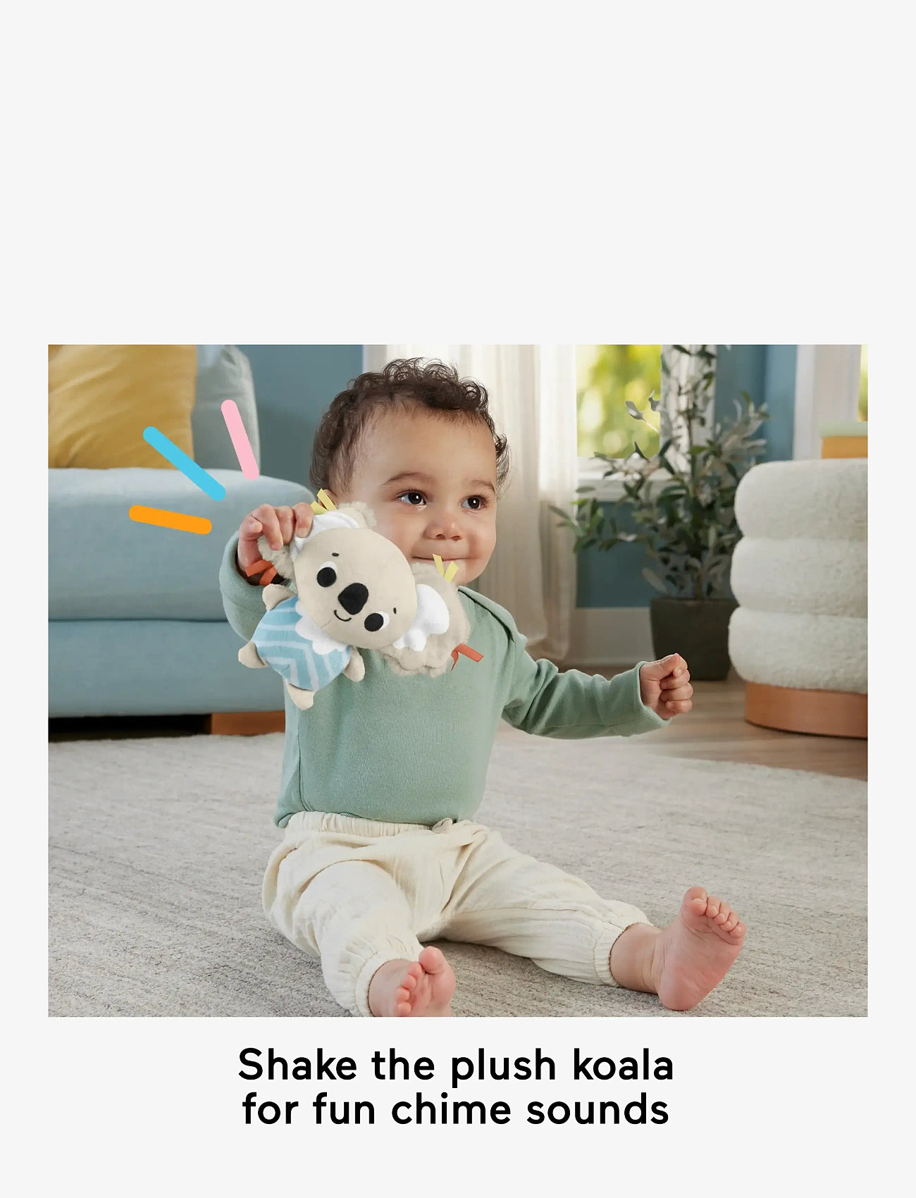 Fisher-Price - Simply Senses Newborn Gym Baby Activity Mat with 6 Sensory Toys - spielbögen - multi color - 4