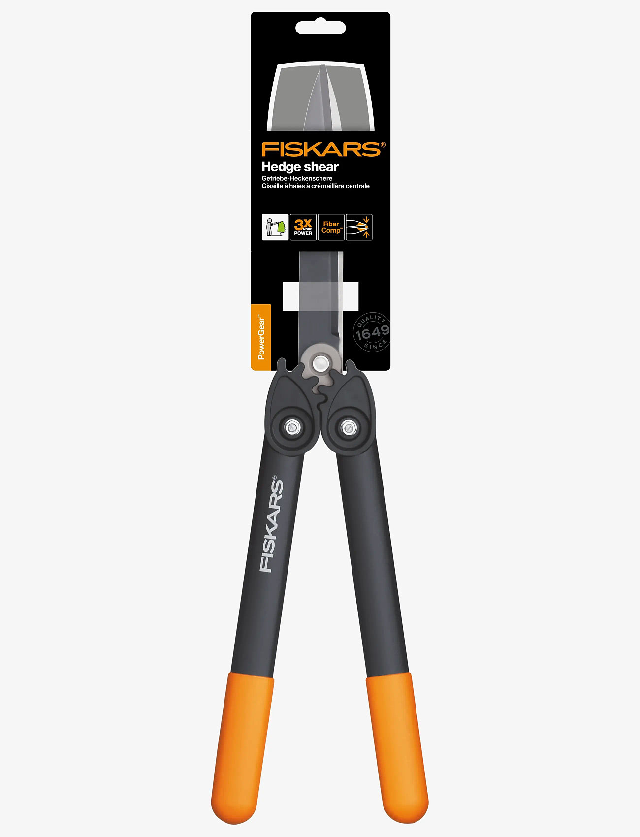 Fiskars - PowerGear Hedge Shear HS72 - aiatööriistad - black / orange - 1