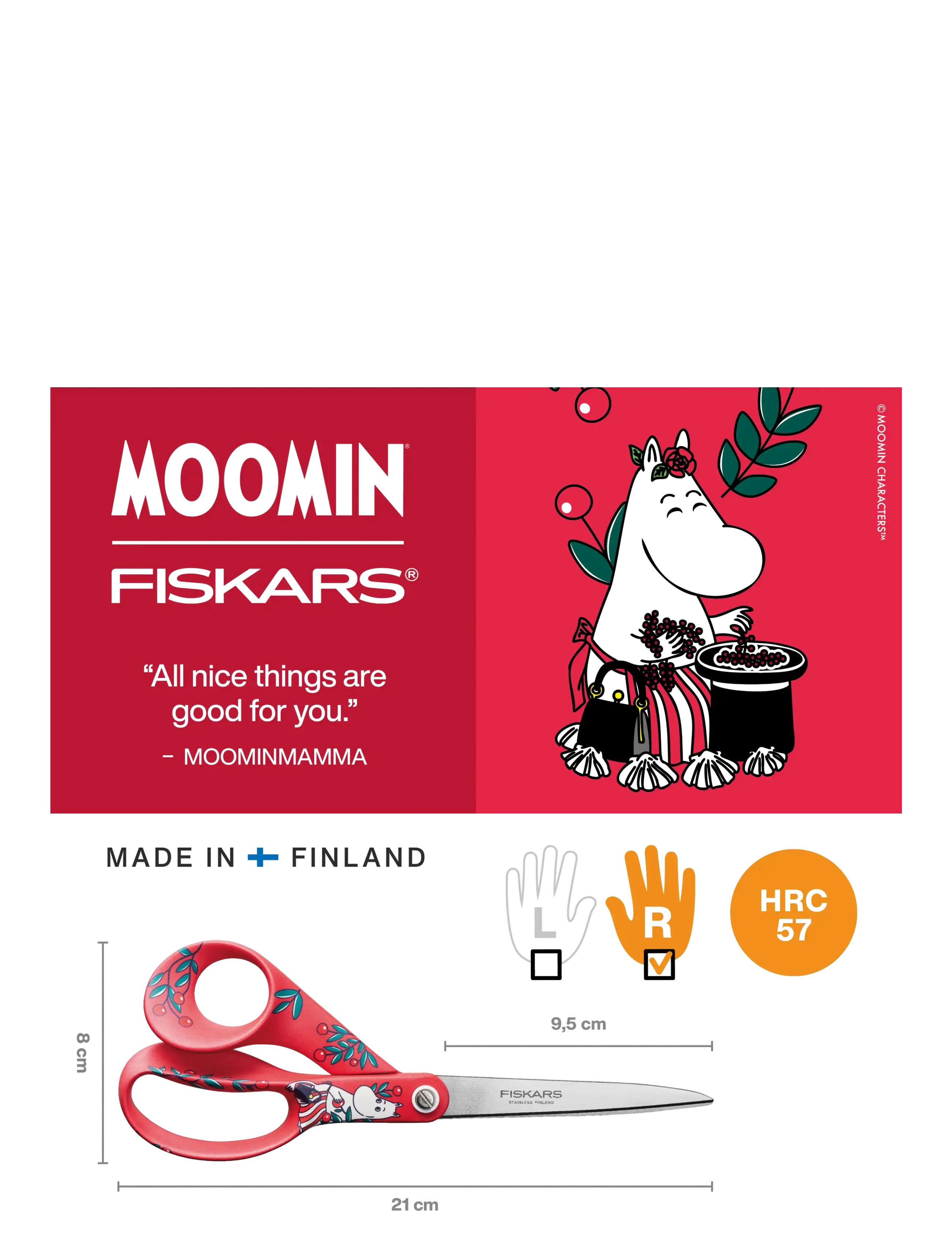 Fiskars - Moomin Gen pur scissors 21cmMoominmamma - kitchen shears & scissors - red - 3