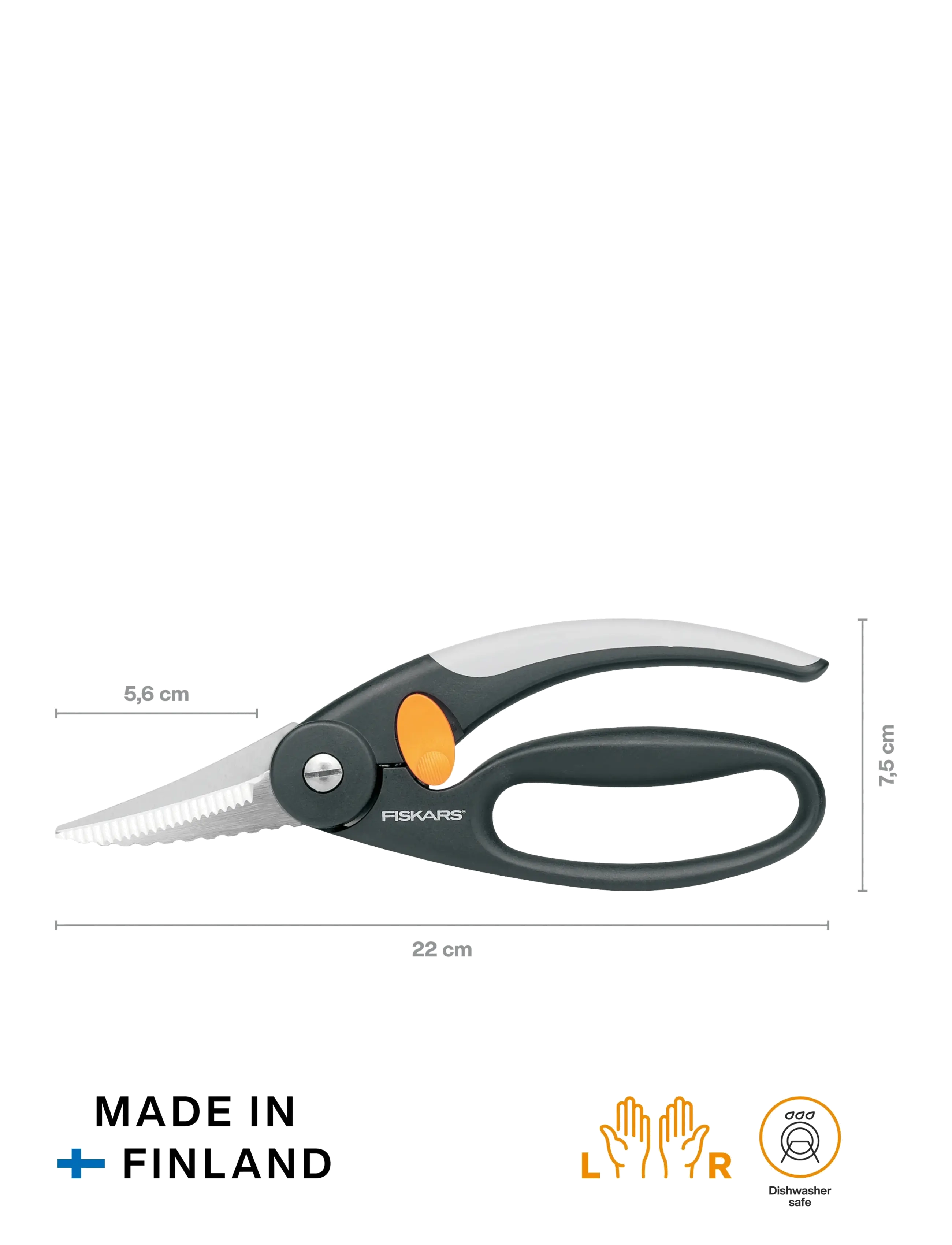 Fiskars Ff Fiskesaks 22 Cm, Saks, Sort, Str: ONE SIZE