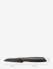 Fiskars - Edge shell knife 8 cm - zemākās cenas - black - 1