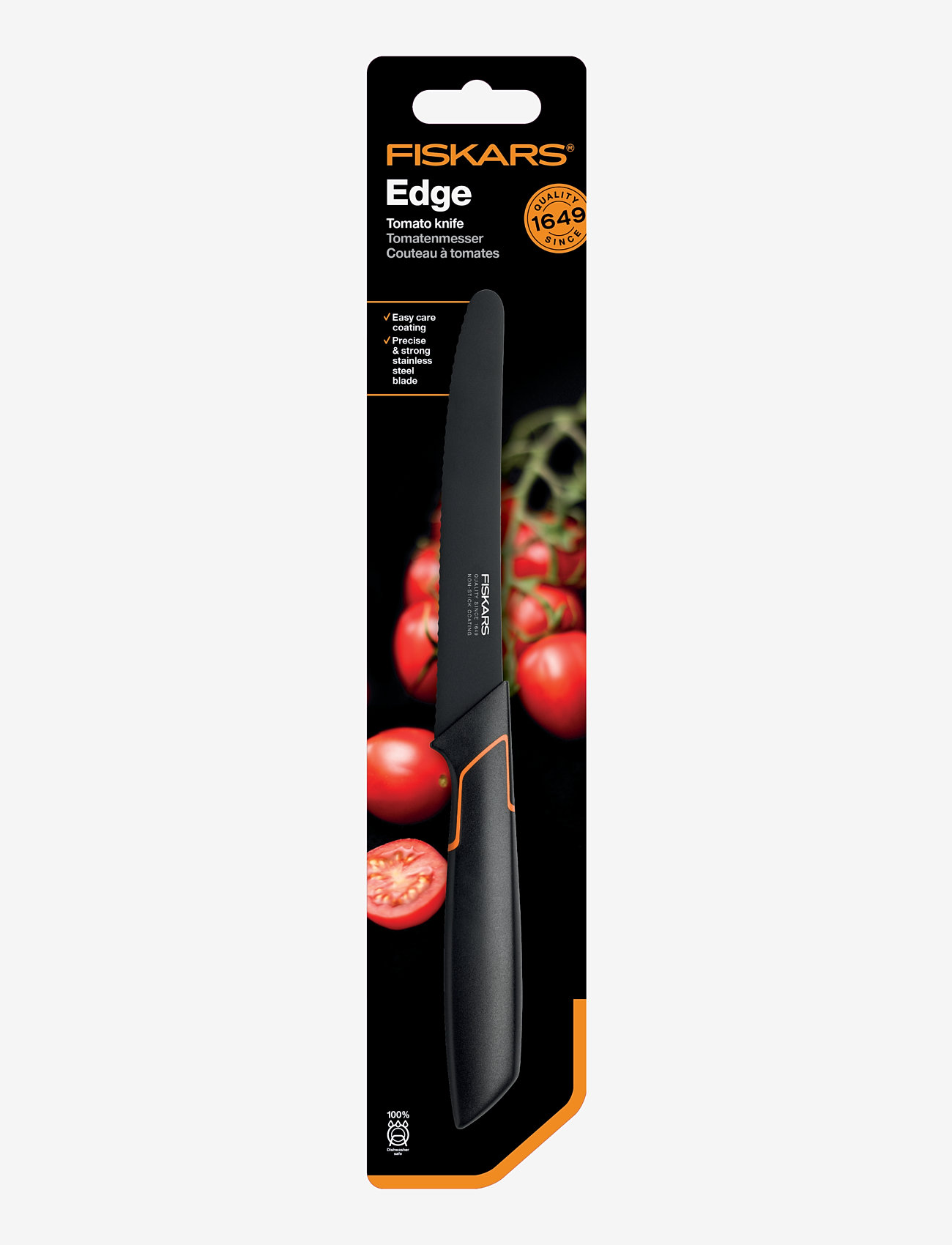 Fiskars - Edge Tomato Knife 13 cm - lowest prices - black - 1