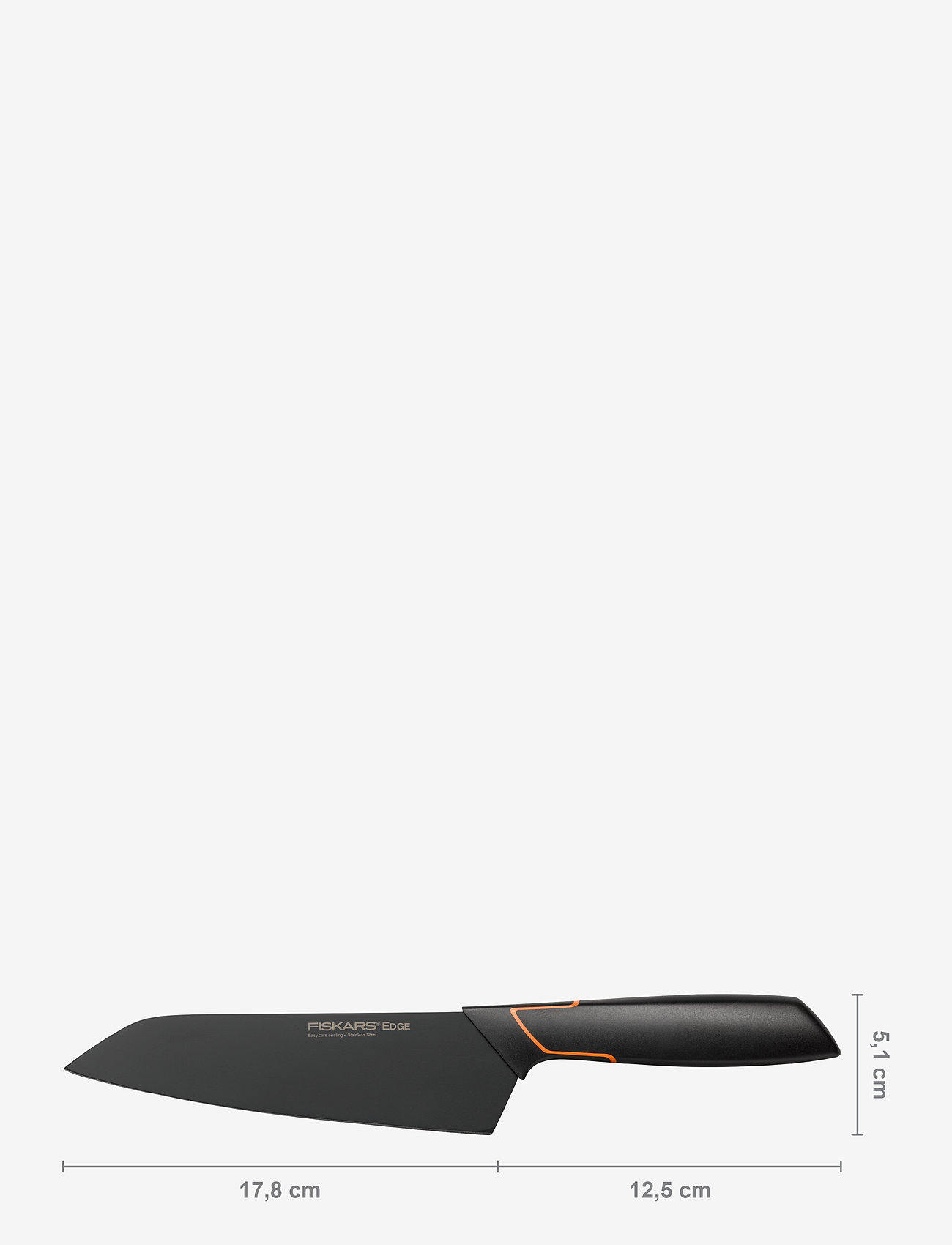 Fiskars - Edge Santokukniv 17 cm - laveste priser - black - 2