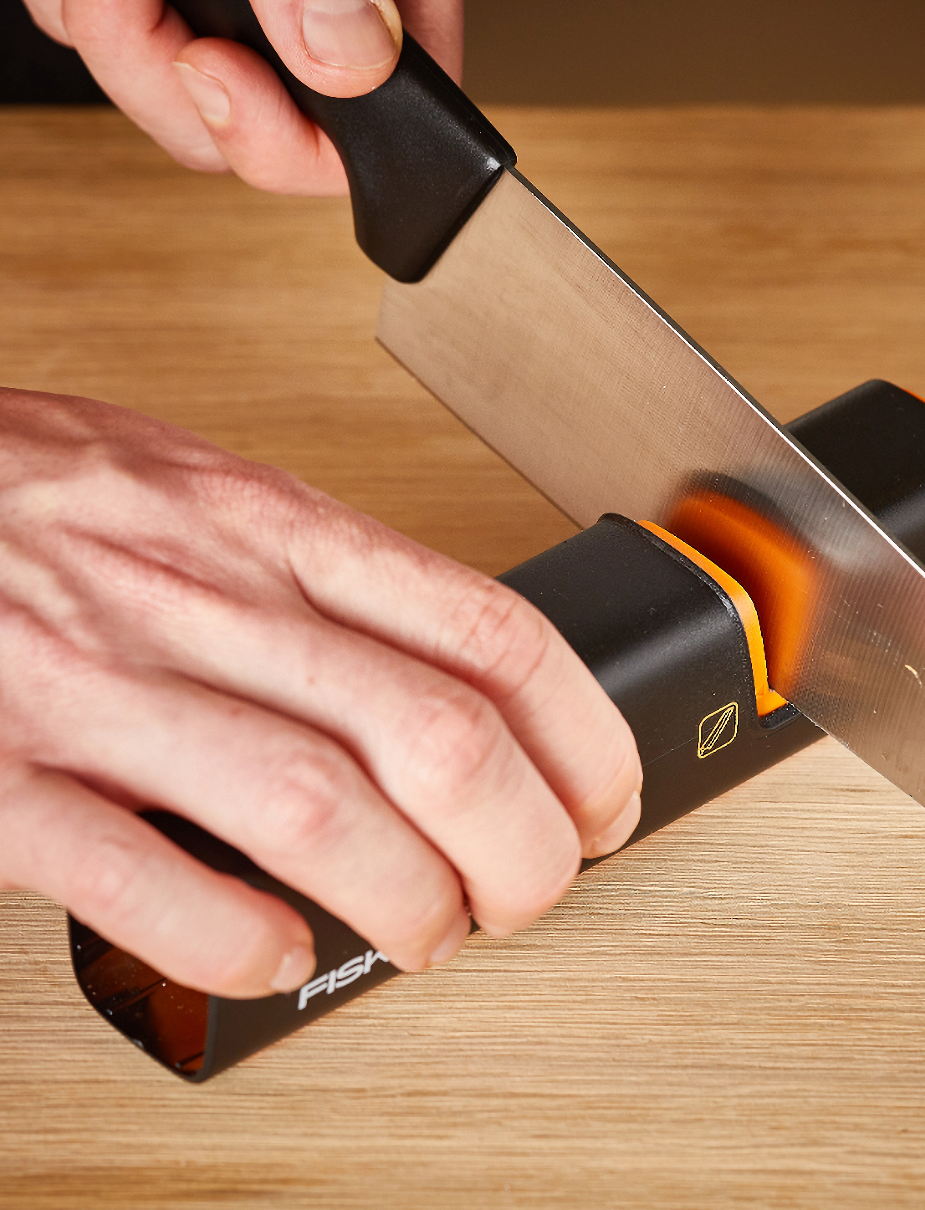 Fiskars Edge Roll-Sharp Knivslib 16,5 Cm, L:16.5 cm, Knives & Accessories, Schwarz - Knife Sharpeners Honing Steels, Homeware