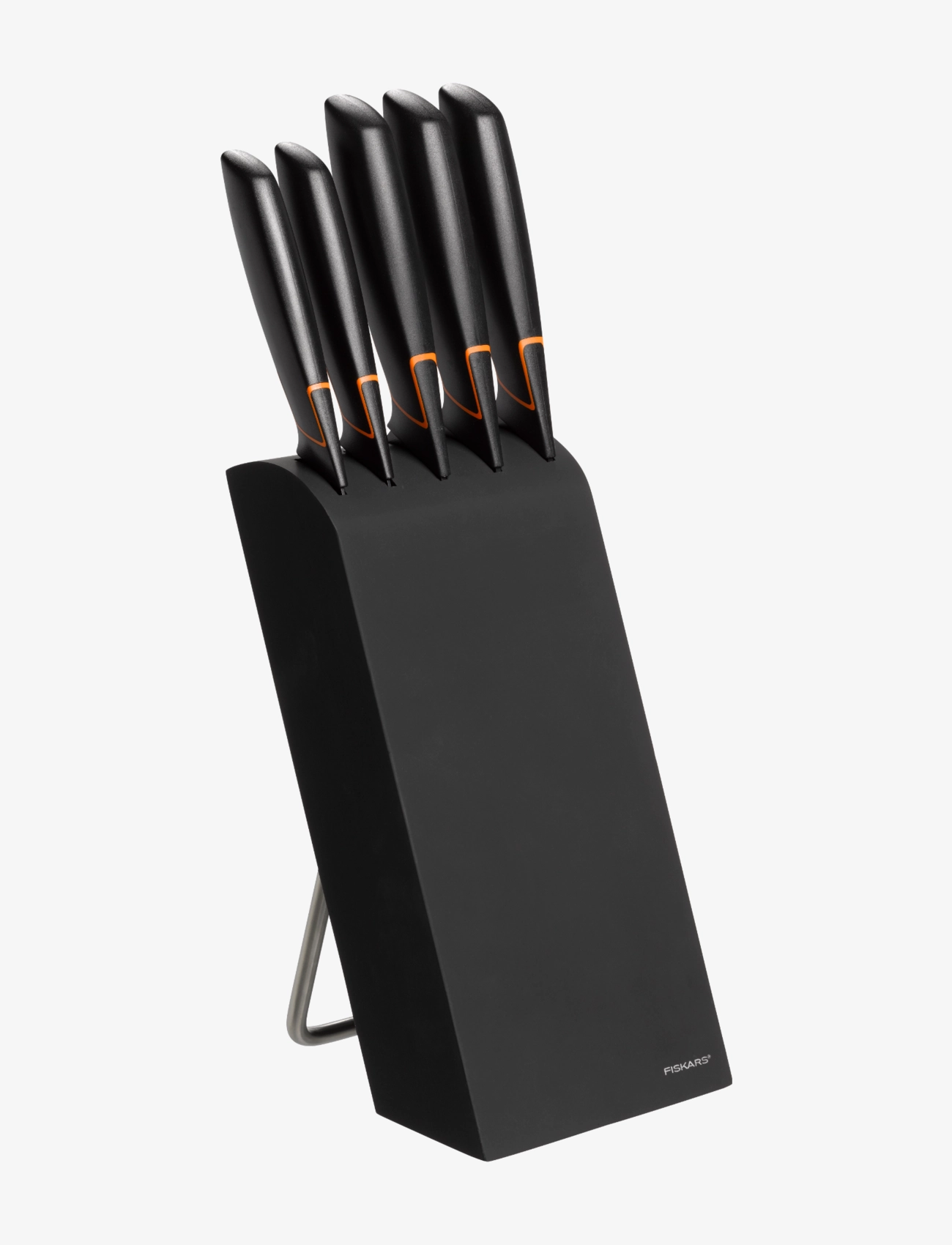 Fiskars Edge Knivblok Med 5 Knive, Knife Sæt, Sort, Str: ONE SIZE