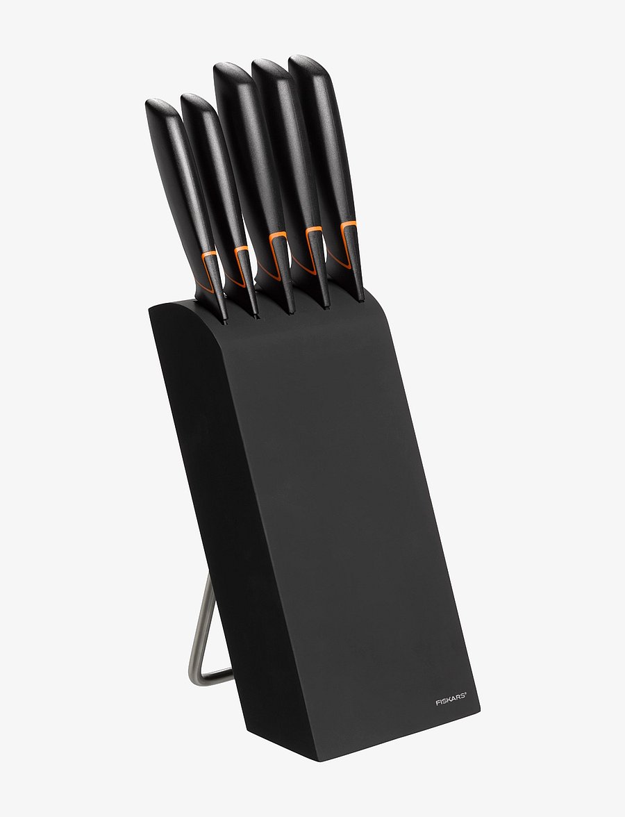 Fiskars - Edge knife block with 5 knives - noaplokid - black - 0