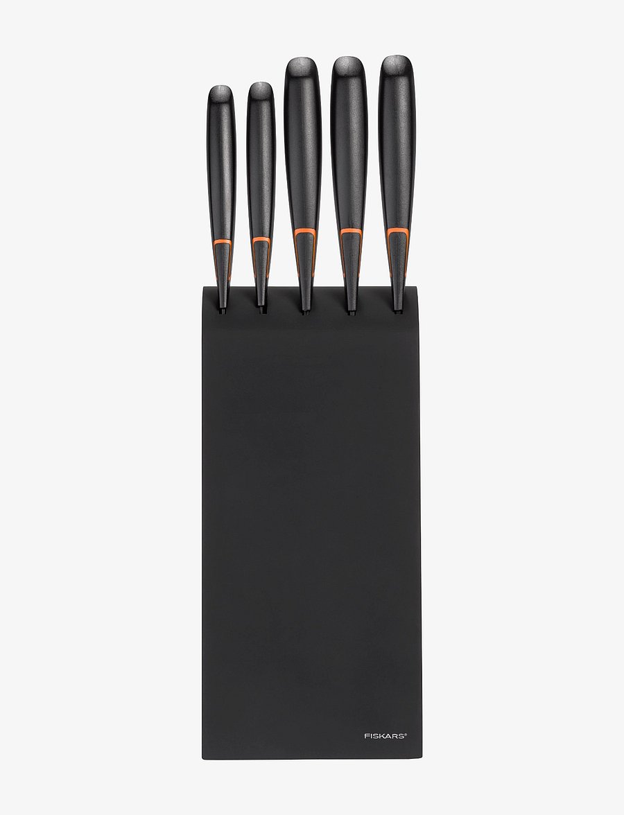 Fiskars - Edge knife block with 5 knives - noaplokid - black - 2