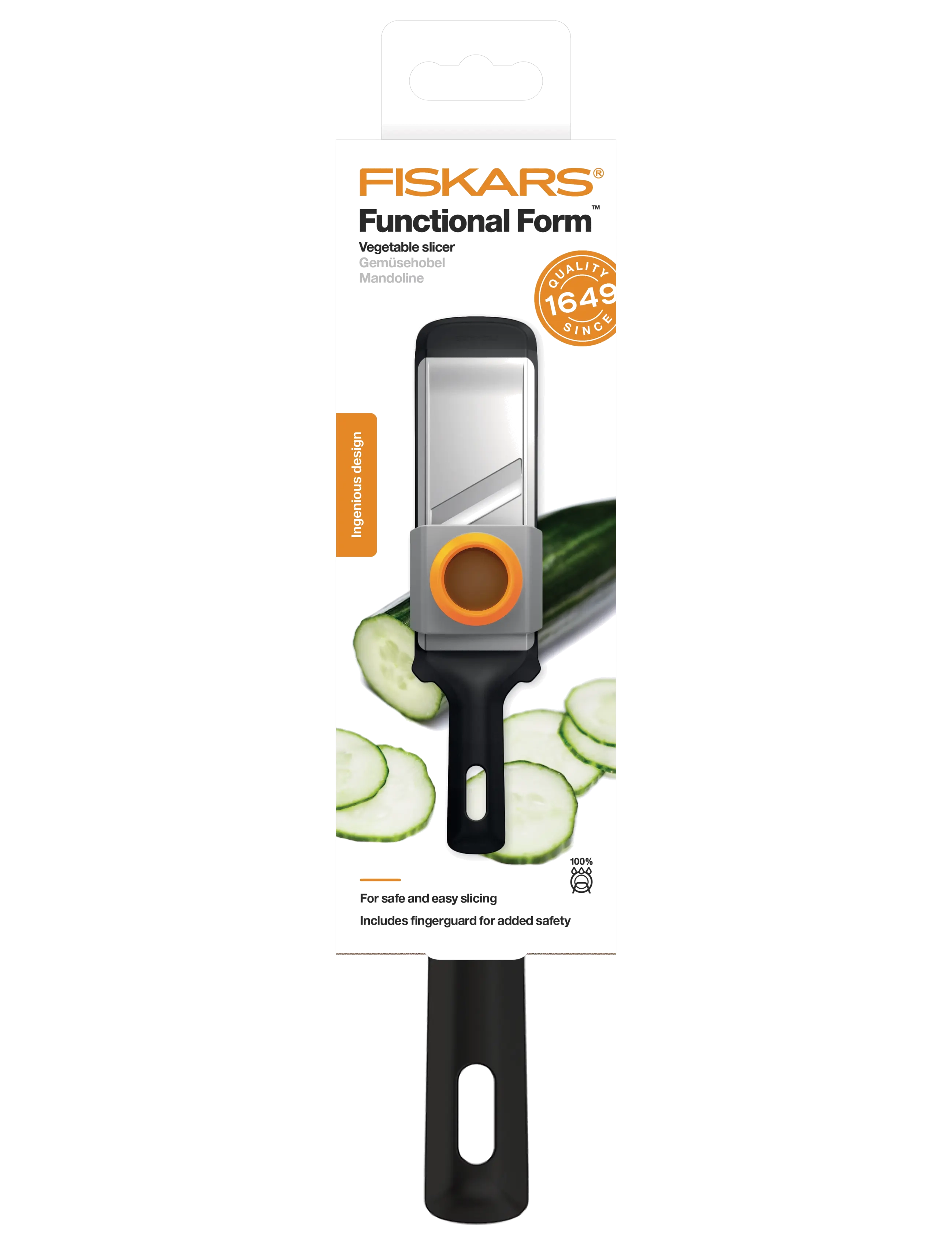 Fiskars - FF grøntsagsskærer - mandolinjern & spiralizer - black - 1