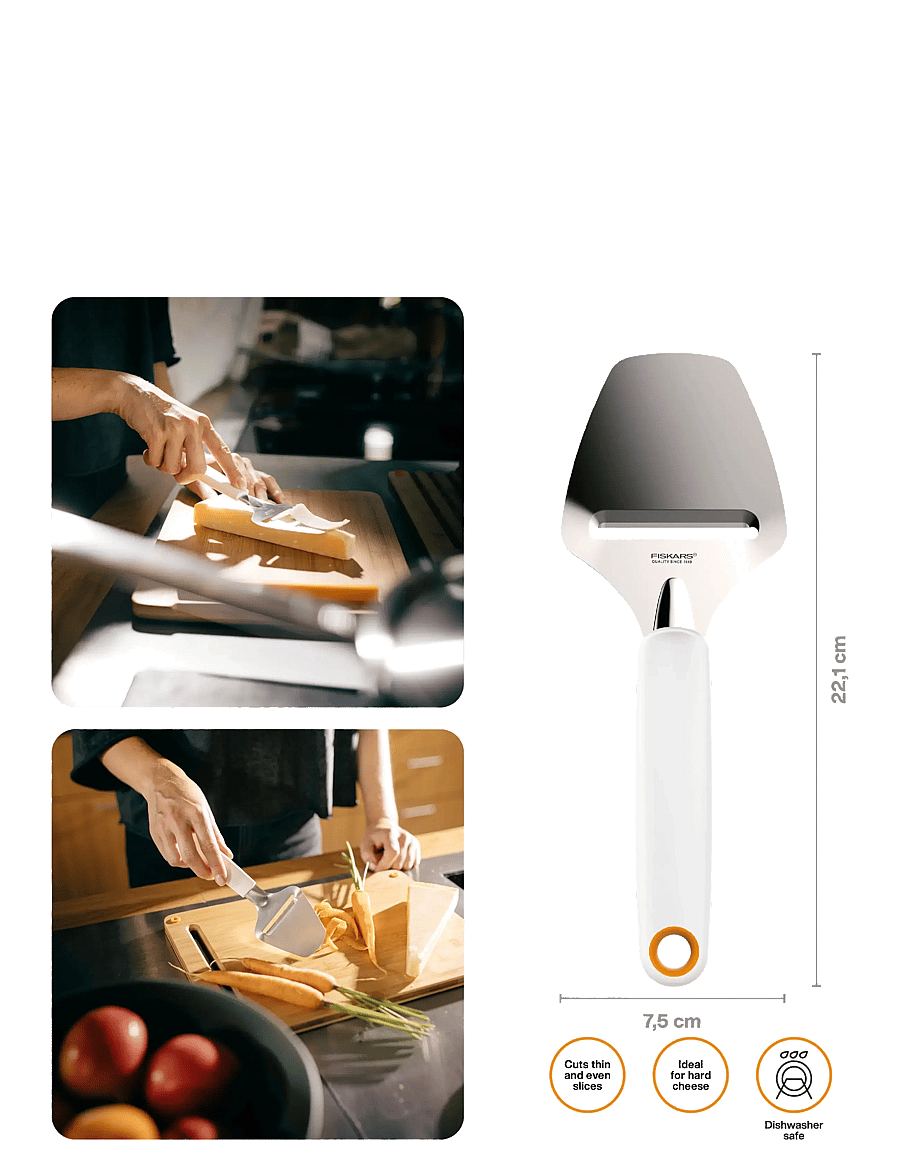 Fiskars - FF Cheese slicer for hard cheese - käsehobel - black - 1