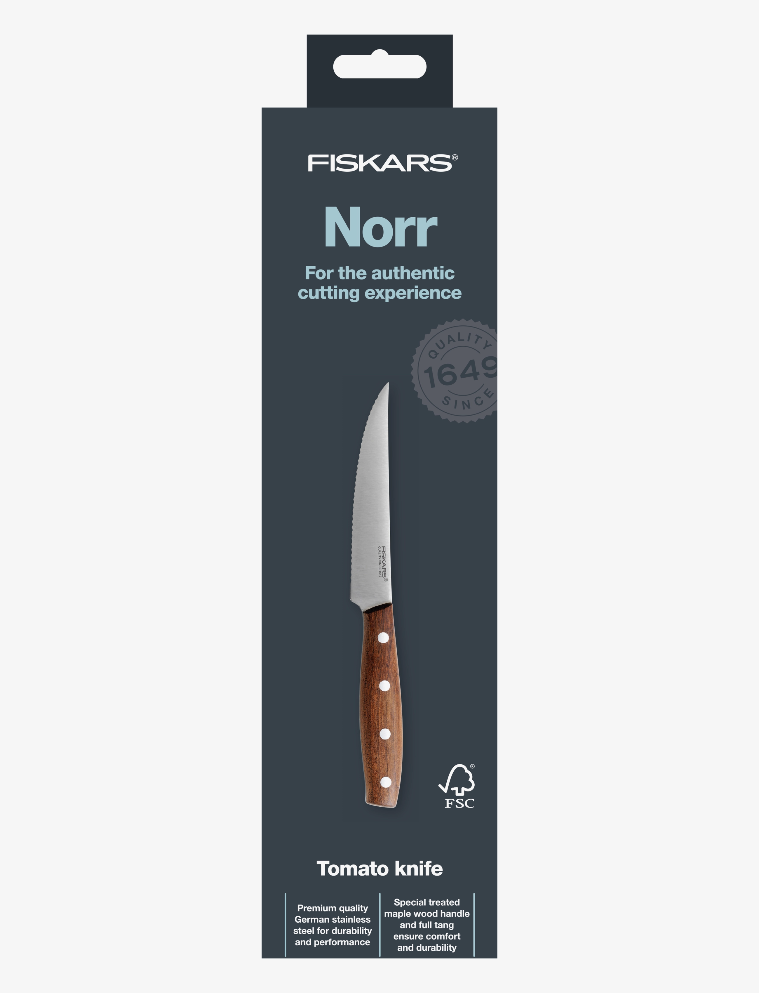 Fiskars - North Tomato Knife/Grill Knife 12 cm - brown - 2