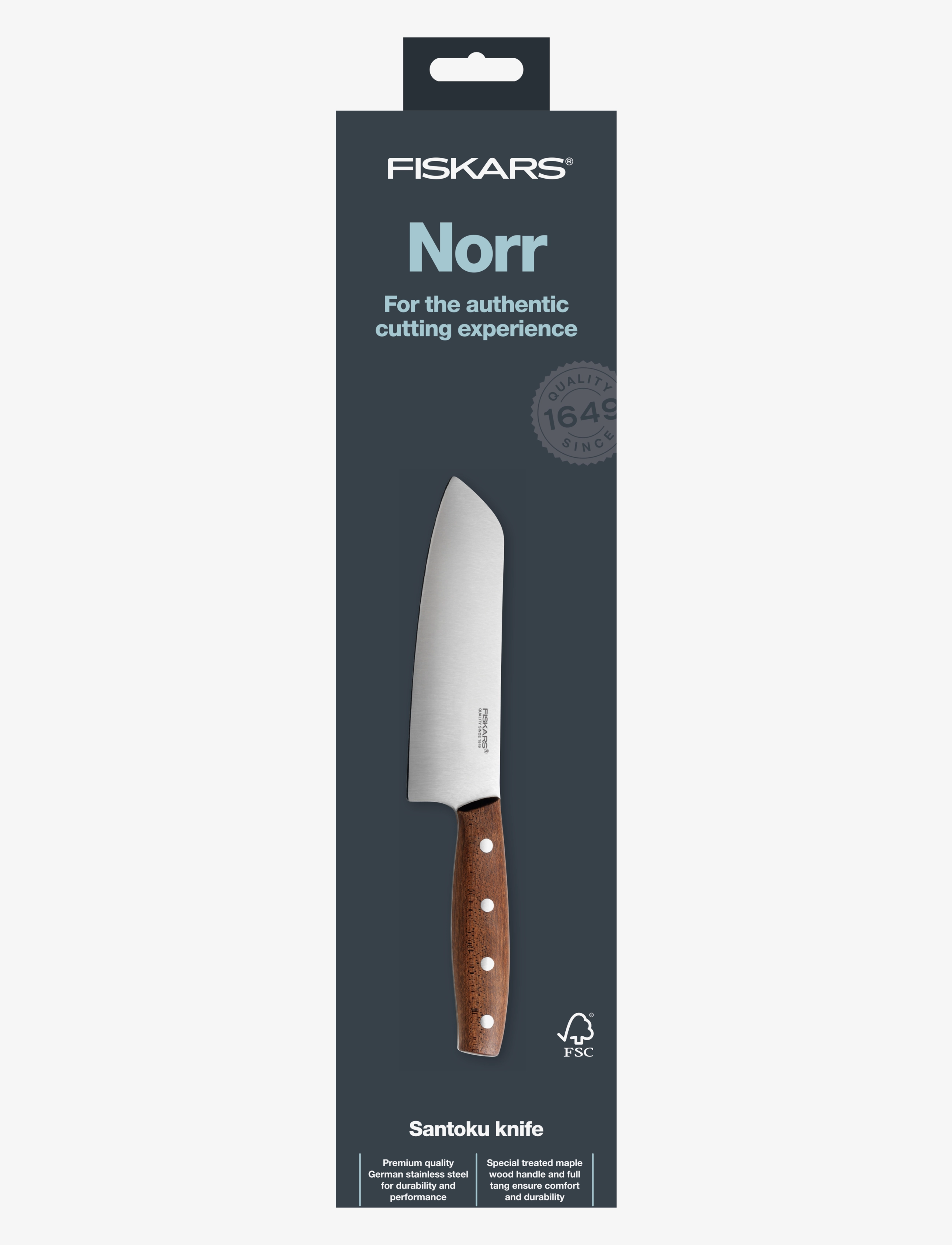 Fiskars - Norr santokukniv 16 cm - brown - 2