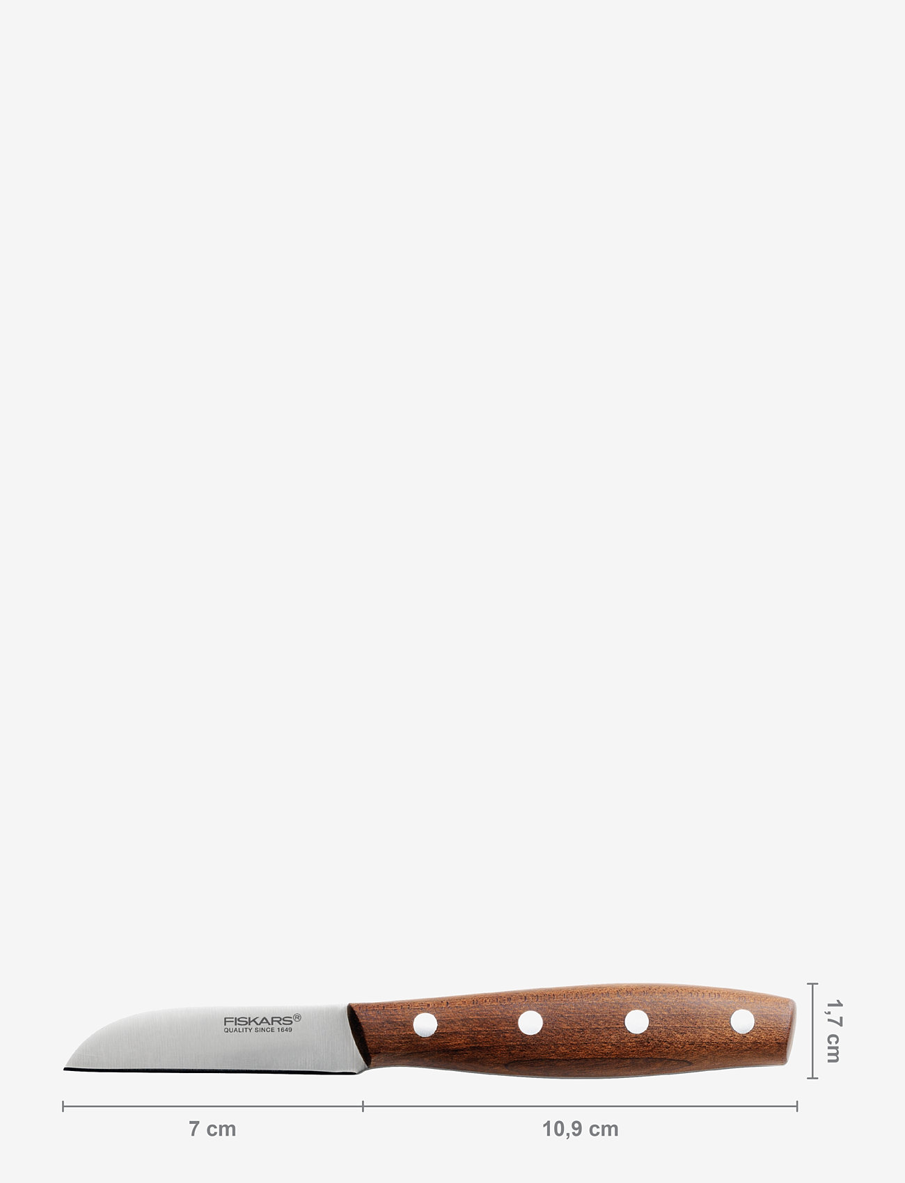Fiskars - North peel knife 7 cm - najniższe ceny - brown - 1