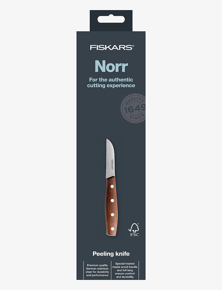 Fiskars - North peel knife 7 cm - brown - 2