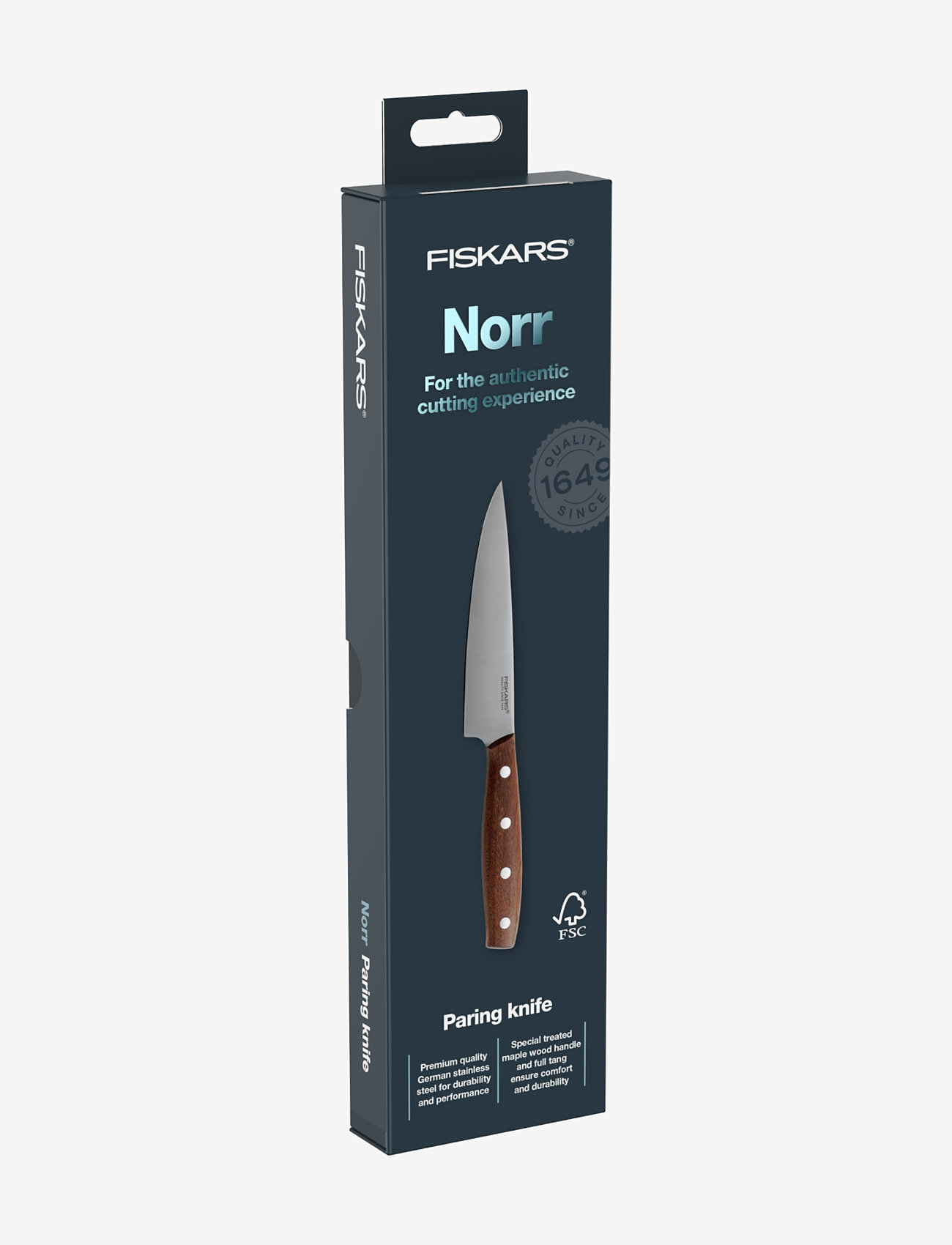 Fiskars - North vegetable knife 12 cm - najniższe ceny - brown - 1
