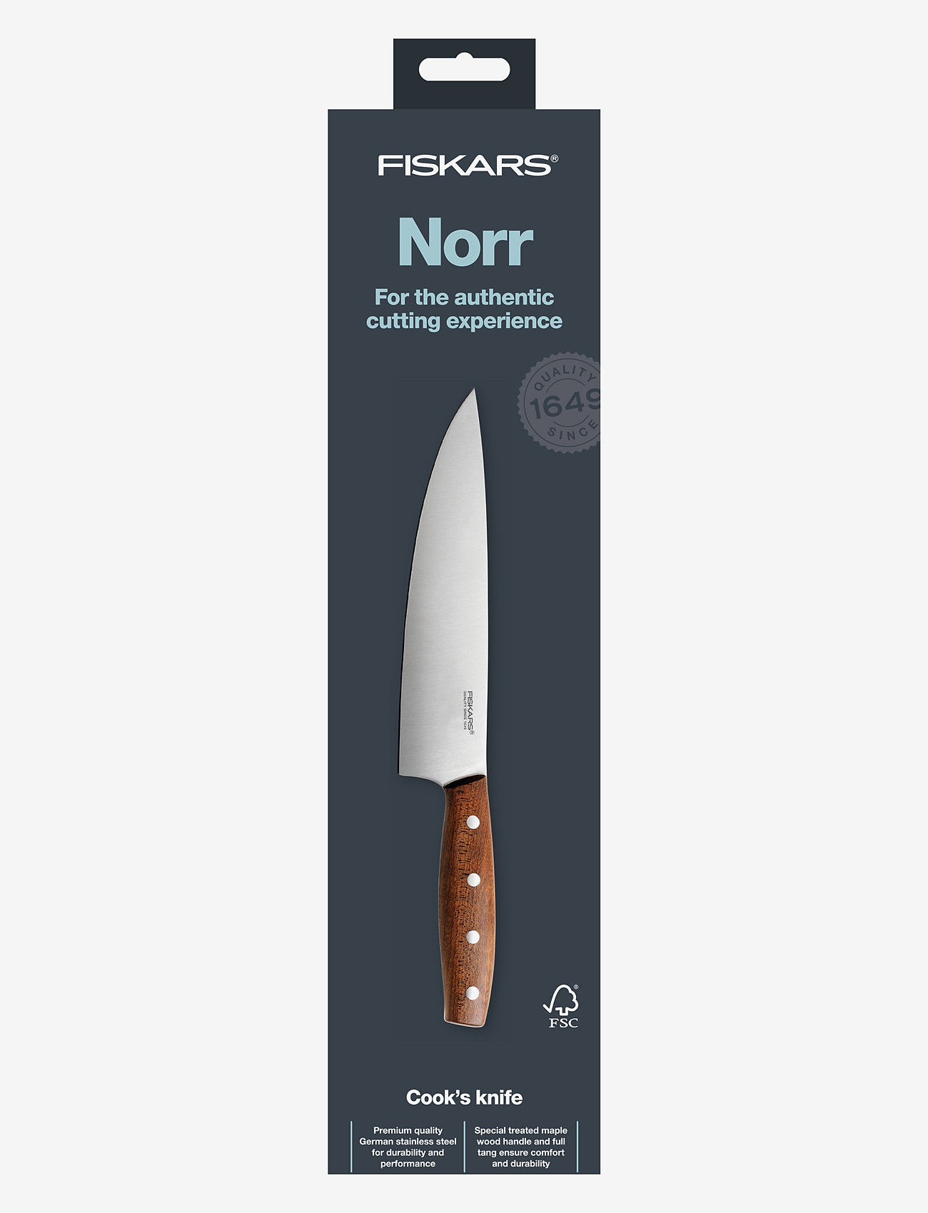 Fiskars - North cook knife 20 cm - brown - 3
