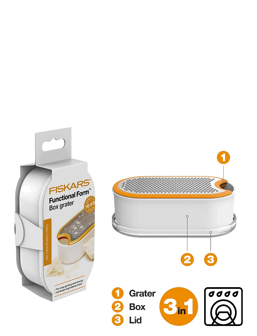 Fiskars - FF Box grater - reiben - white - 2