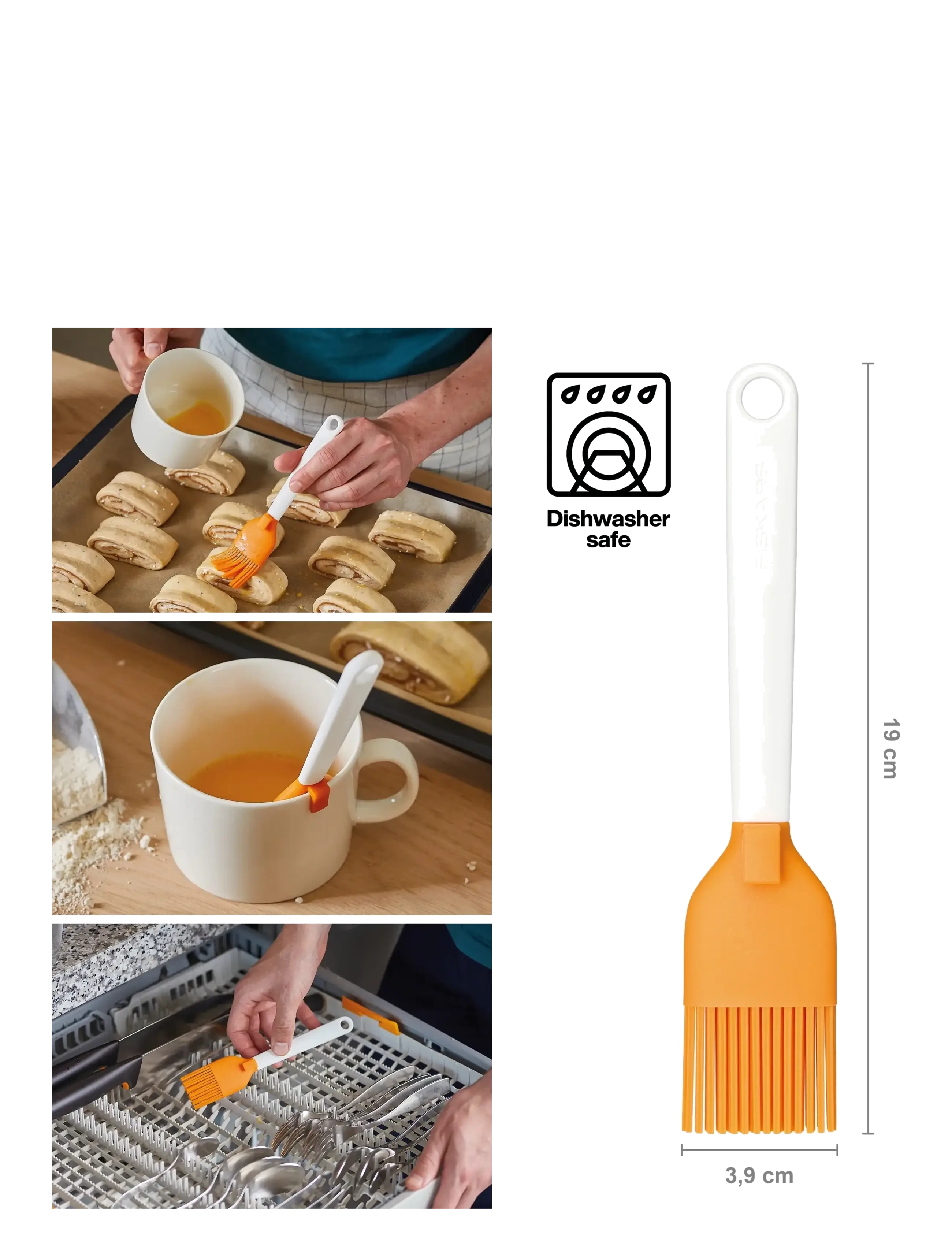 Fiskars - FF Silicone brush - black - 1